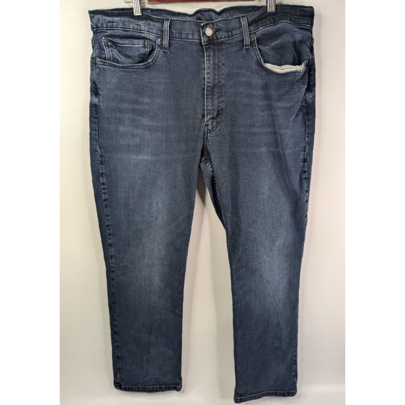 Levi's LEVI'S 514 Straight Fit Denim Jeans Blue Regular 38x28 Mens Belt Loops 5-Pocket Inseam 28 Vintage No Distressed Yes Medium Wash Size US 38 / EU 54 - 2 Thumbnail
