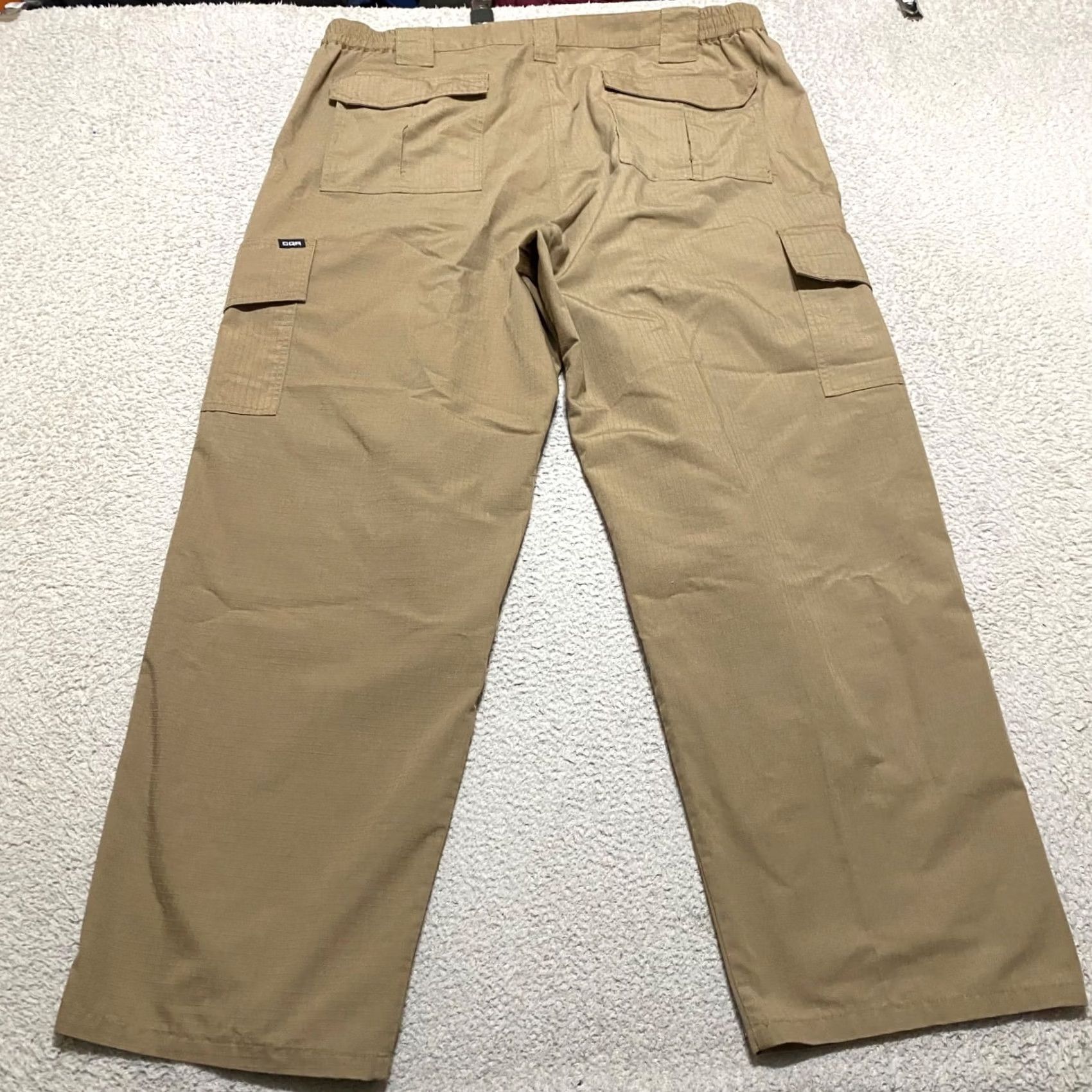Vintage CQR Beige Cargo Pants Mens 44x32 Straight Regular Pockets Dep Casual Workwear Shirt? Size US 44 / EU 60 - 2 Thumbnail
