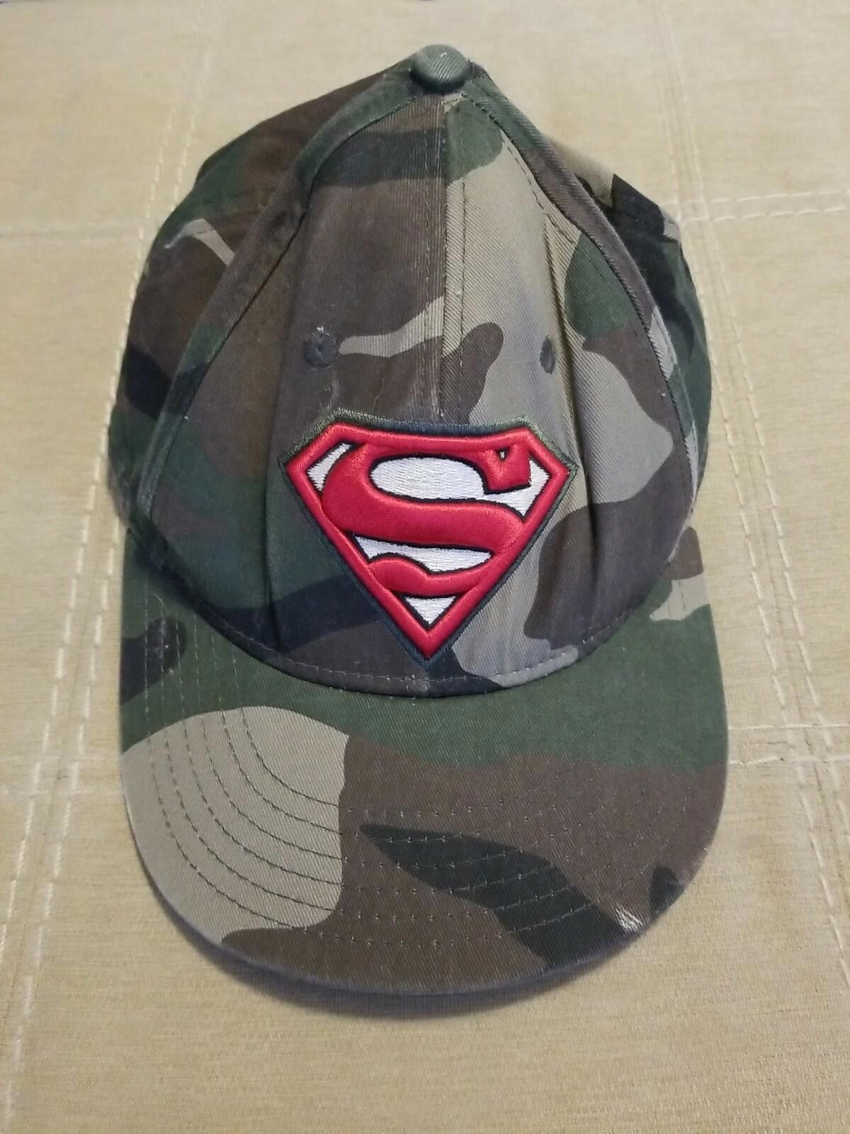 DC Comics Superman Hat Green Camo Camouflage Hat Cap DC Comics Size ONE SIZE - 1 Thumbnail