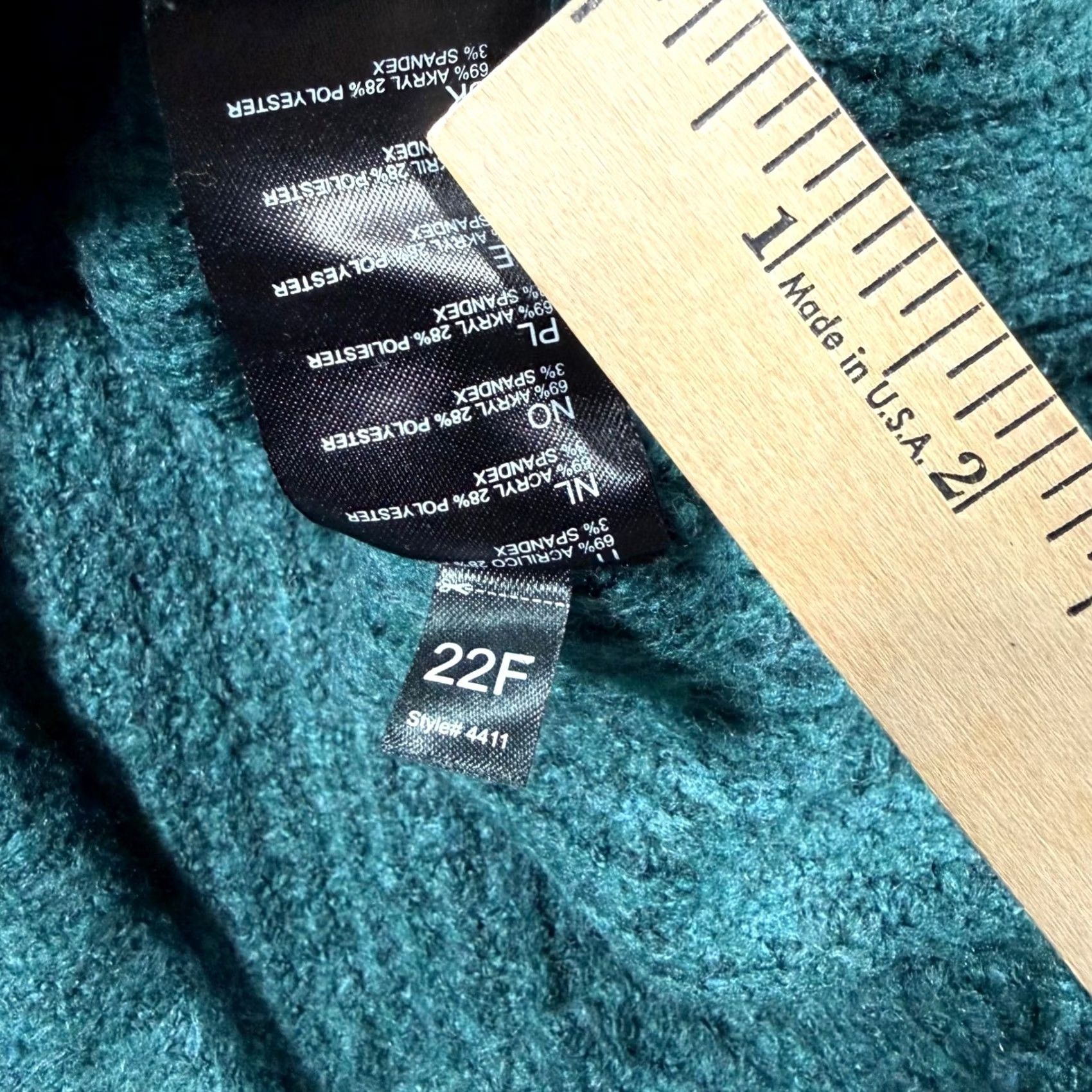 Vintage Kuhl Sweater Womens Size Medium Green Cowl Neck Heavy Knit Curved Hem Sienna Pullover Size M / US 6-8 / IT 42-44 - 3 Thumbnail