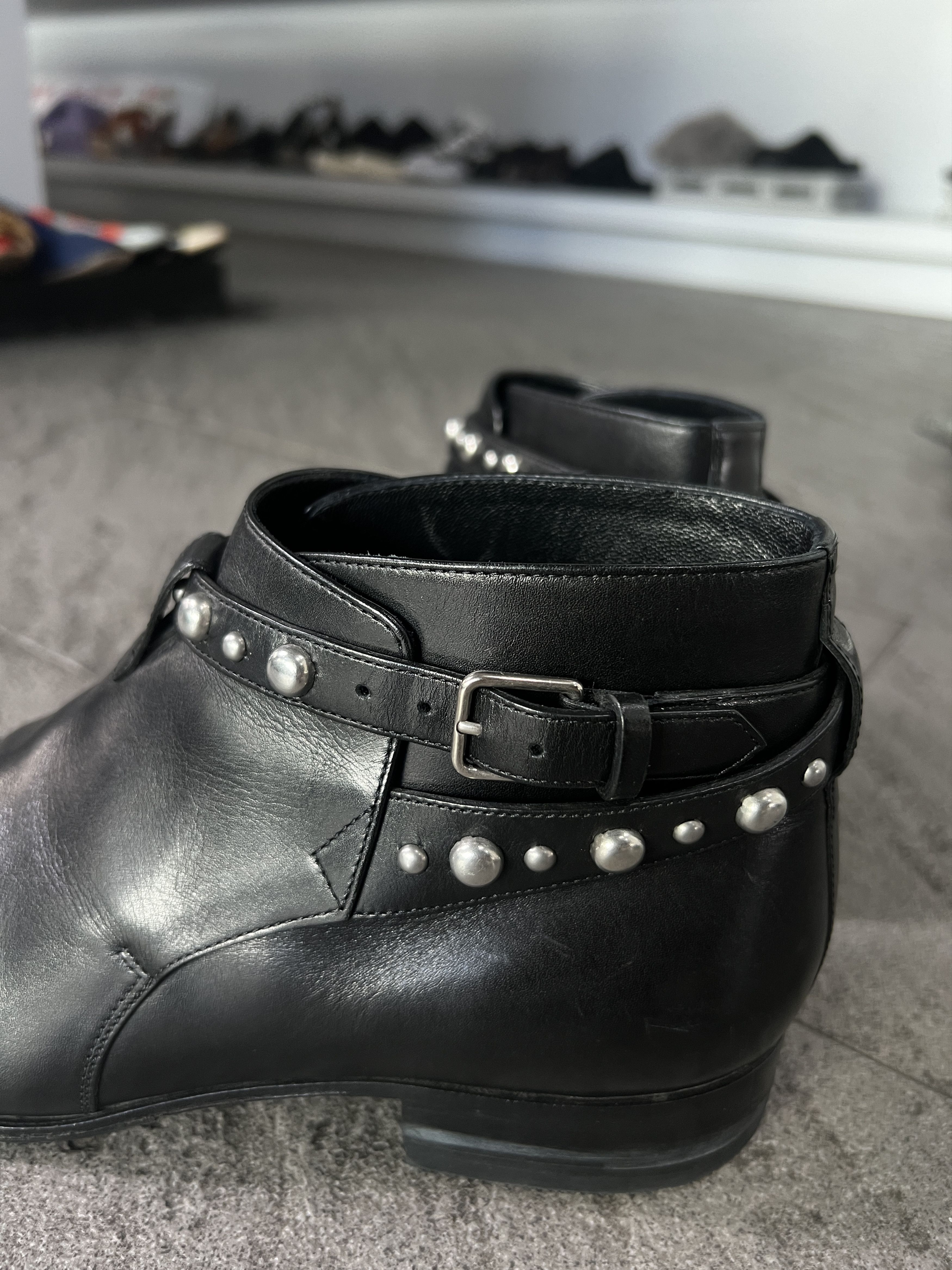 Saint Laurent Paris Saint Laurent Paris Stud Harness Ankle Boots Black EU40 Size US 7 / EU 40 - 7 Thumbnail
