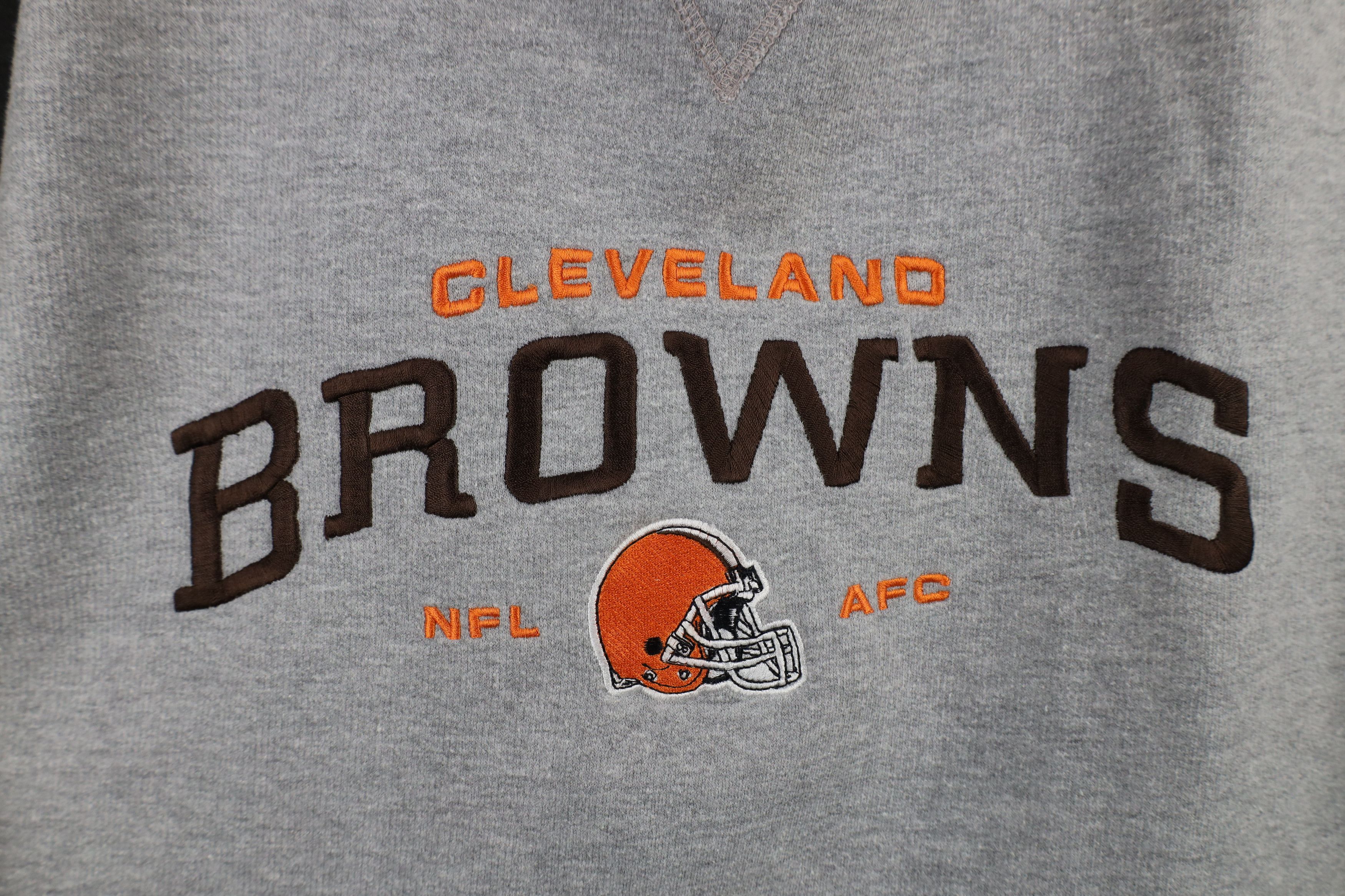 Vintage Vintage NFL Spell Out Cleveland Browns Football Hoodie Size US L / EU 52-54 / 3 - 6 Thumbnail