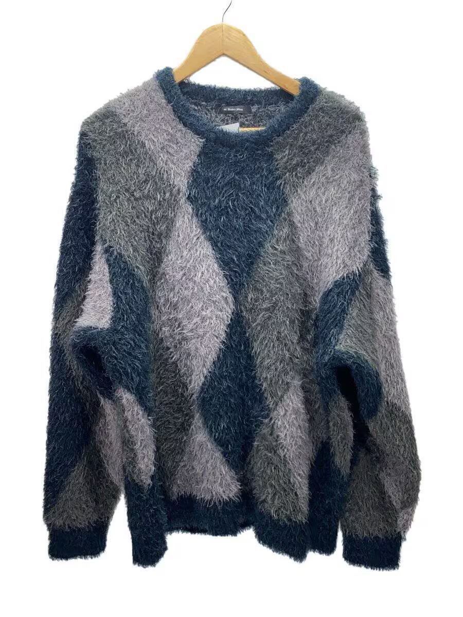 image of Number N Ine Argyle Knit Sweater in Grey, Men's (Size Large)