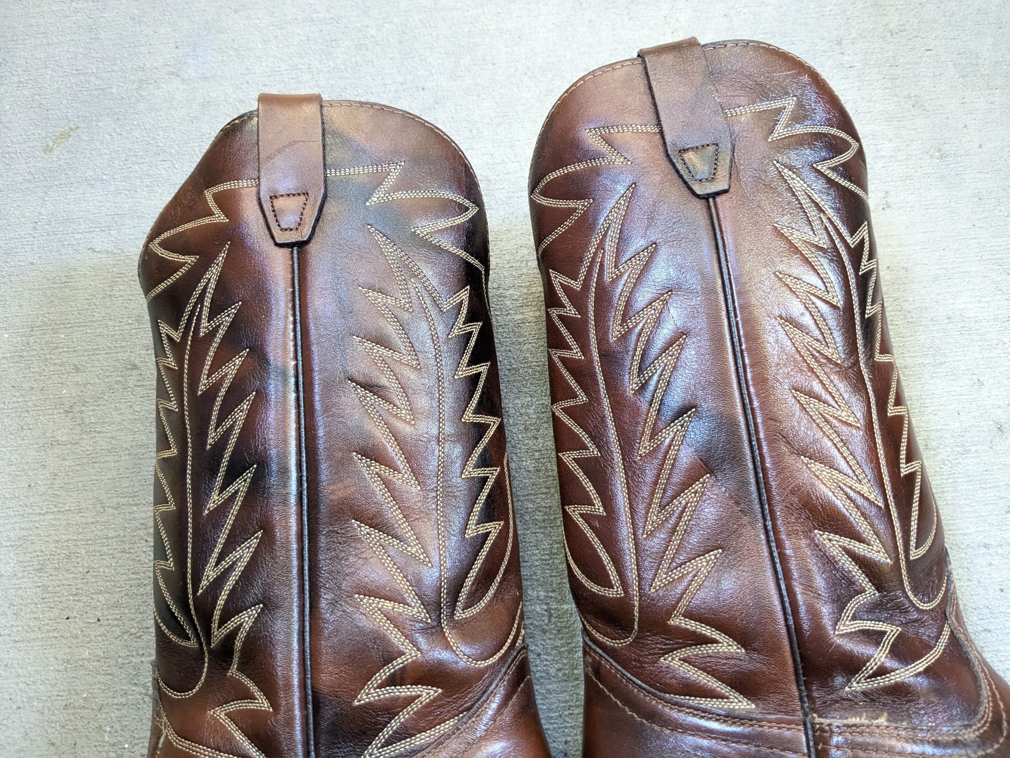 Sears Vintage Sears Cowboy Boots 10 D Brown Leather USA Size US 10 / EU 43 - 8 Thumbnail