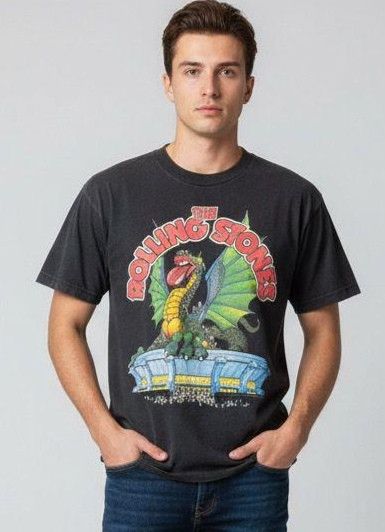 Vintage Rolling Stones Dragon Band Tshirt