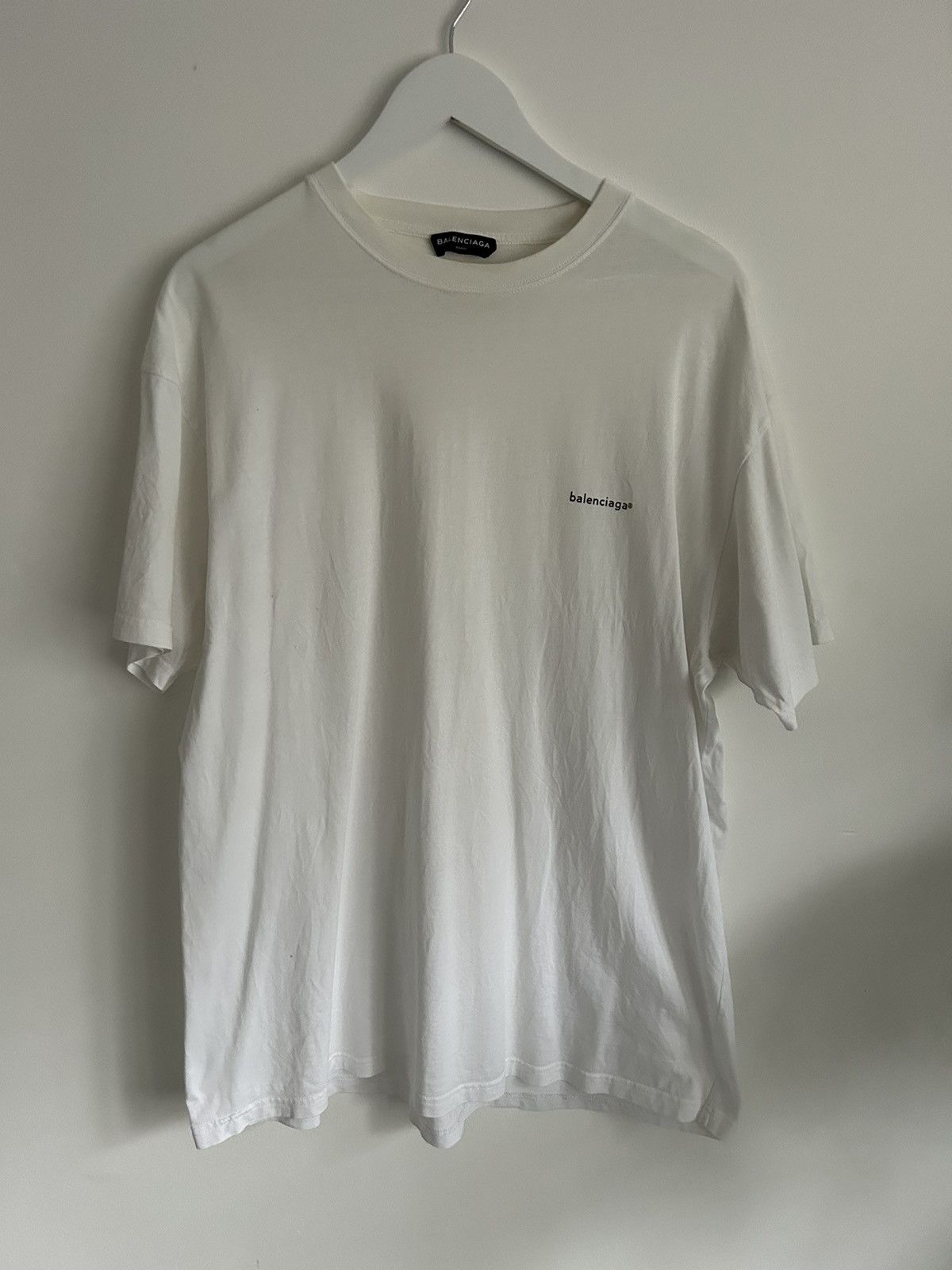 image of Balenciaga ‘Copyright’ Oversized in White, Men's (Size Medium)
