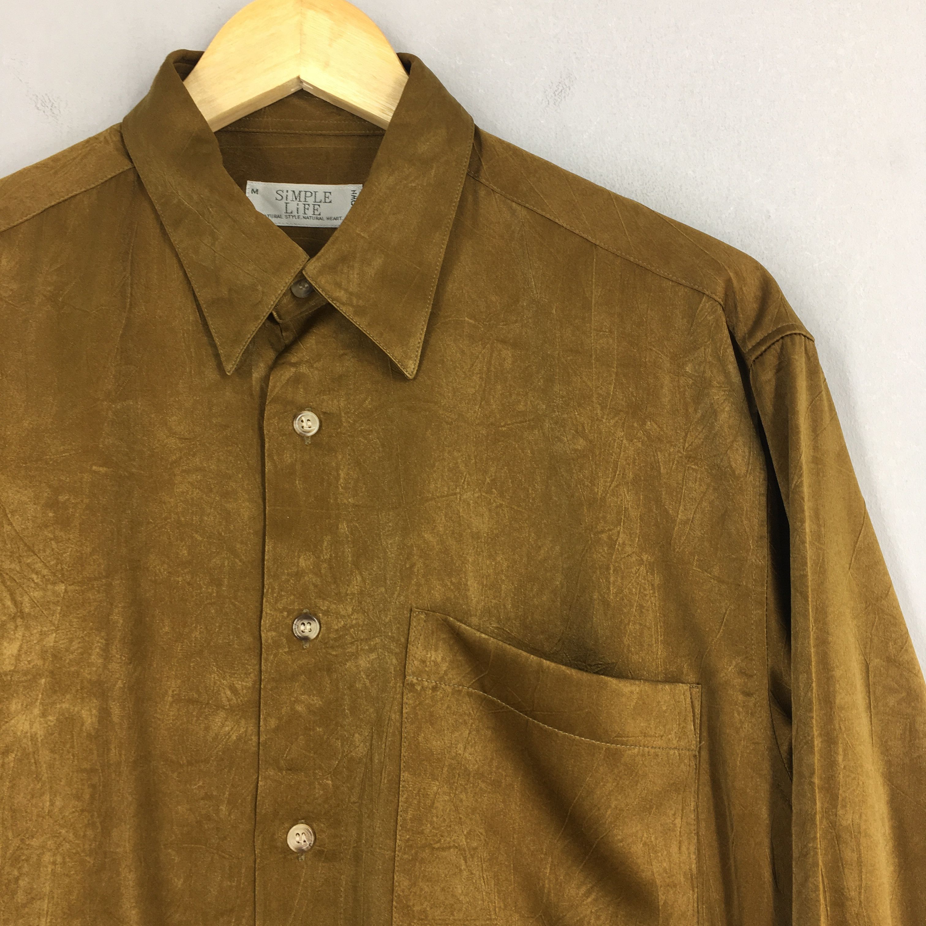 Flannel × Vintage Vintage Simple Life Polyester Soft Light Shirt Medium Size US M / EU 48-50 / 2 - 2 Thumbnail