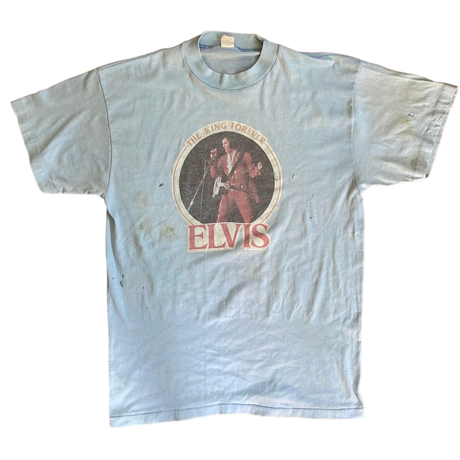 Vintage 1970s Elvis Presley The King Forever Shirt L