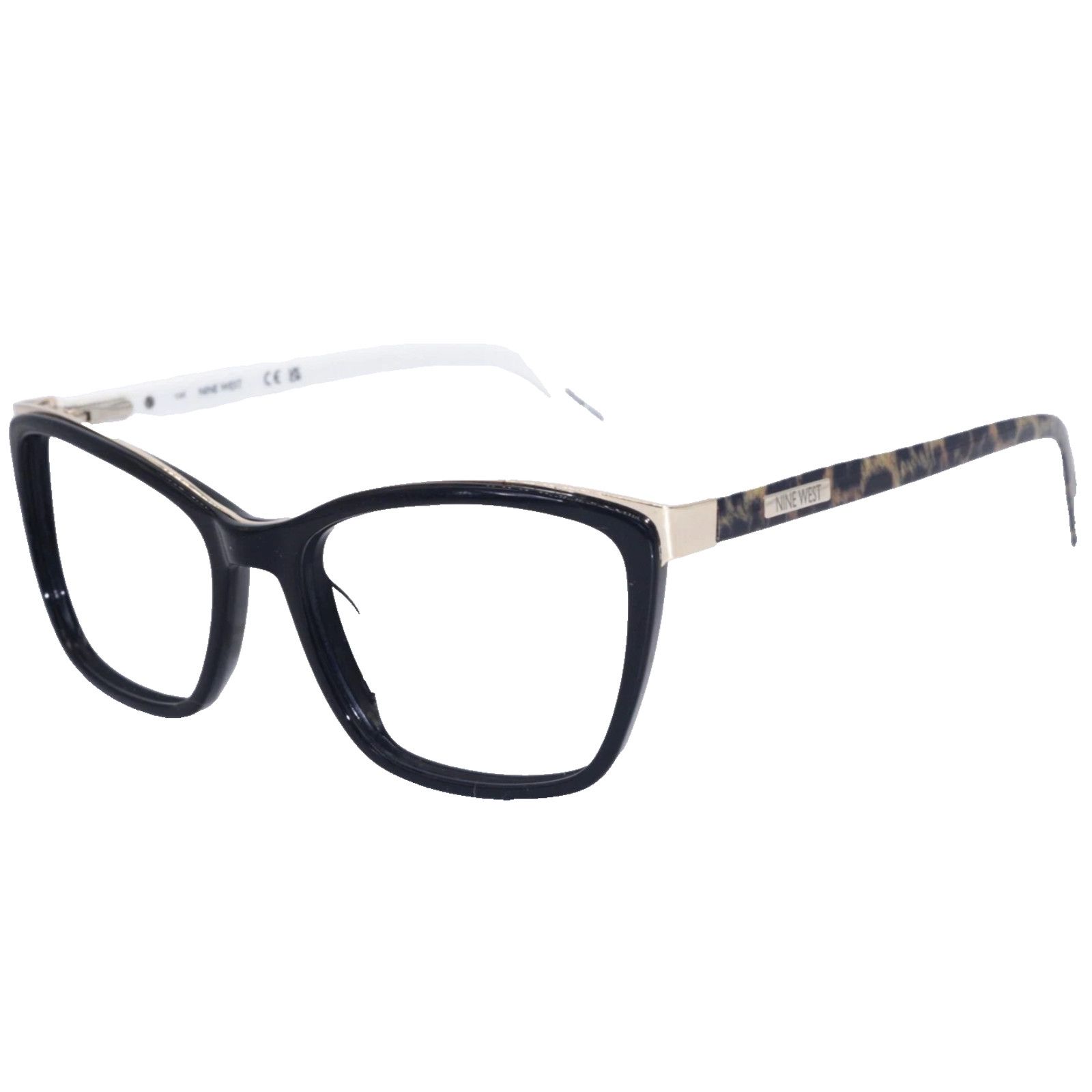 Nine West NINE WEST NW 5221 001 BLACK WHITE EYEGLASSES FRAMES 54-17 Size ONE SIZE - 1 Thumbnail