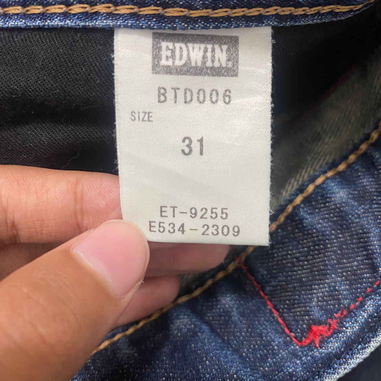 Edwin Vintage Edwin Blue Trip Distressed Denim Size US 31 - 16 Thumbnail