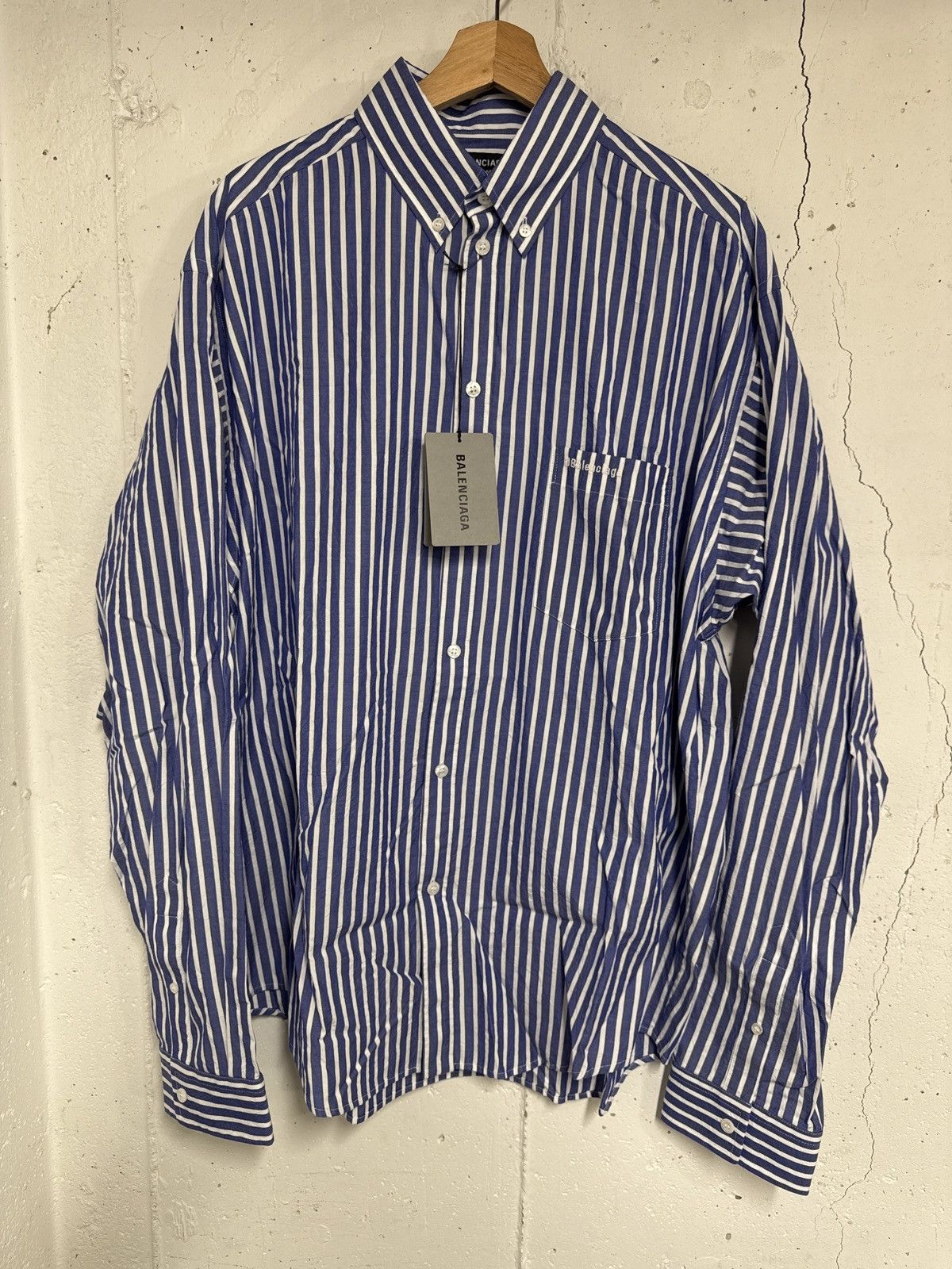 Balenciaga Balenciaga Striped Button Up Shirt XL Size US L / EU 52-54 / 3 - 2 Thumbnail