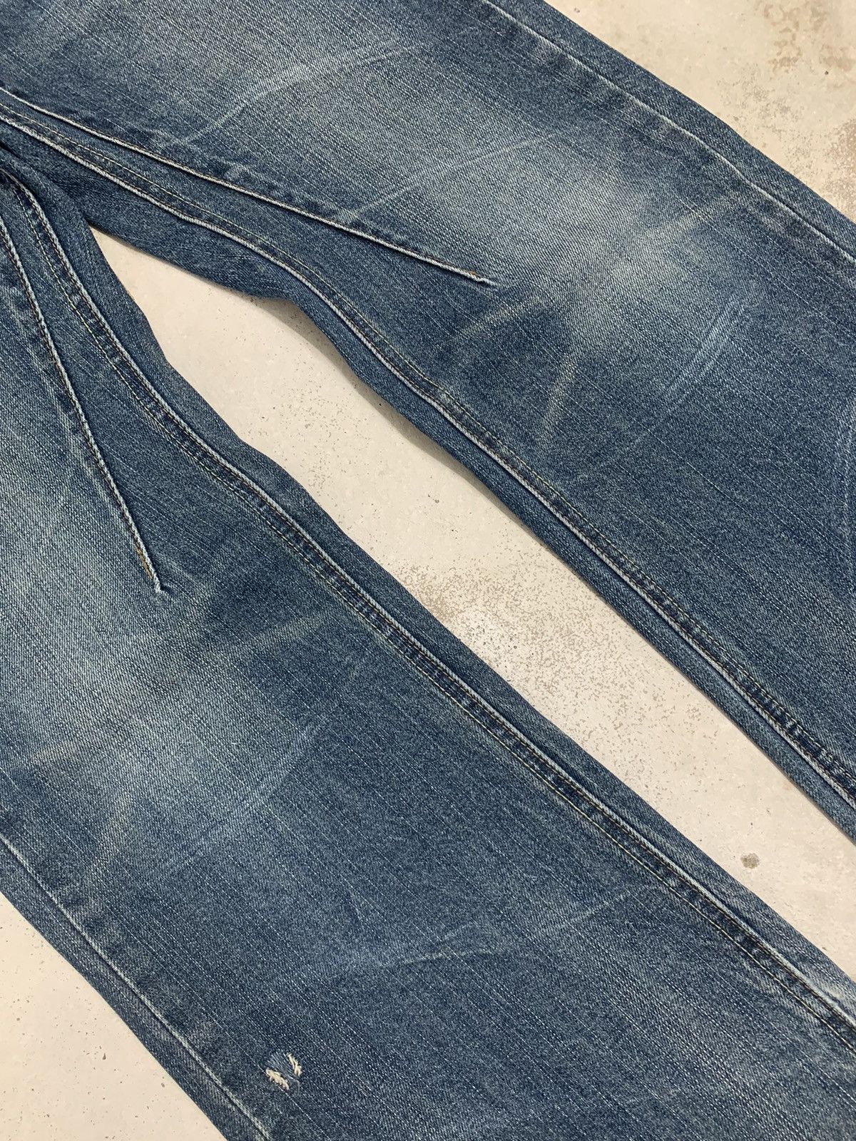 Hysteric Glamour × Japanese Brand Jack Serika Distressed Flare Whisker Arrow Embroidery Y2K Size US 33 - 4 Thumbnail
