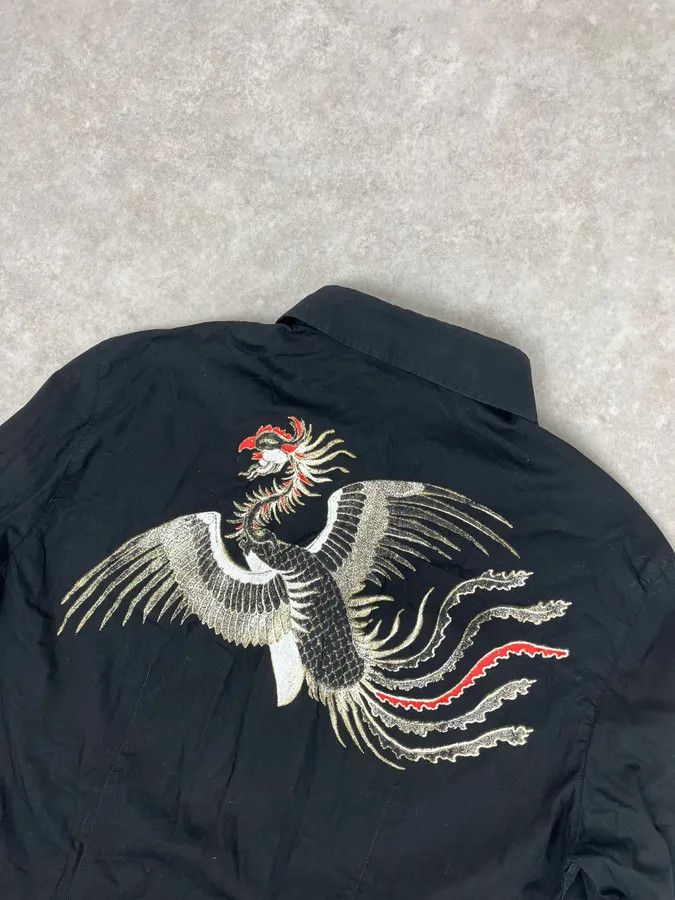 Roberto Cavalli 2000s Cavalli Peacock Black Shirt Size US M / EU 48-50 / 2 - 7 Thumbnail