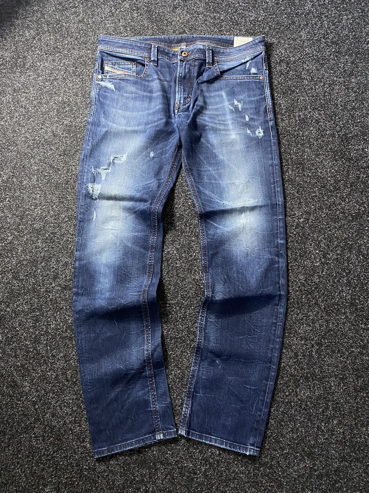 Diesel × Japanese Brand Opium Diesel Distressed Blue Punk Gothic Jeans Mens Owens Size US 36 / EU 52 - 2 Thumbnail