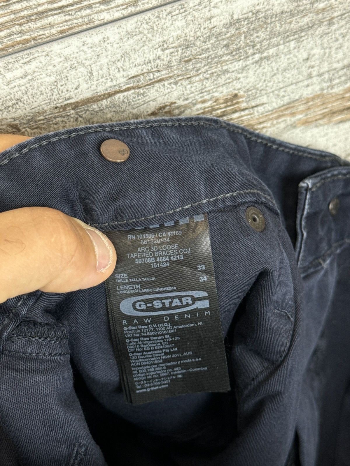 G-Star Mens Vintage G Star Raw arc 3d loose cargo pants denim jeans Size US 33 - 16 Thumbnail