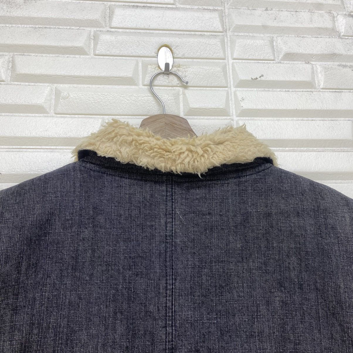 Japanese Brand Vintage Never Seen Thing Sherpa Trucker Denim Jacket Size US M / EU 48-50 / 2 - 10 Thumbnail