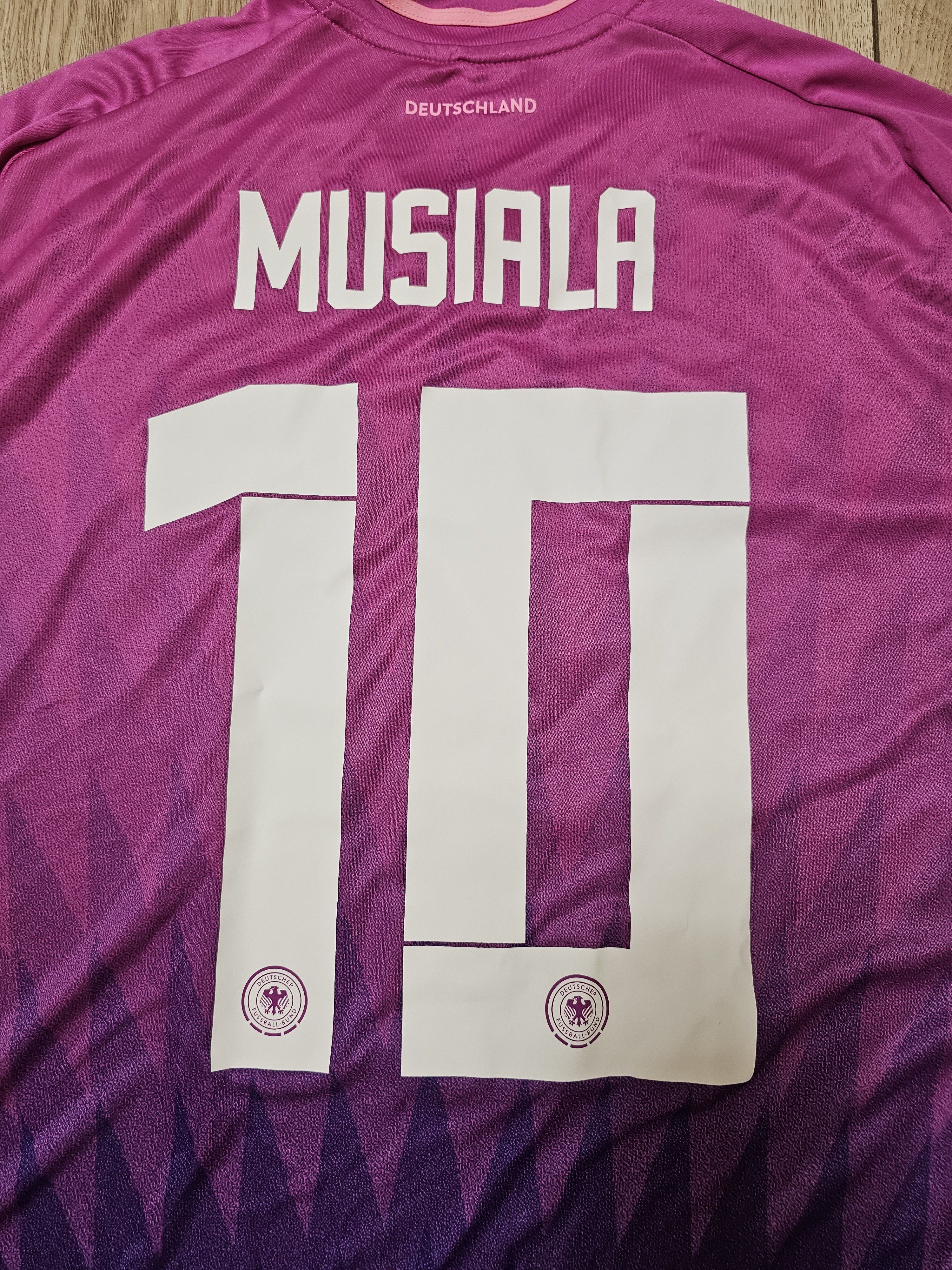 Adidas GERMANY 2024 AWAY EURO MUSIALA FOOTBALL SHIRT SOCCER JERSEY Size US L / EU 52-54 / 3 - 5 Thumbnail