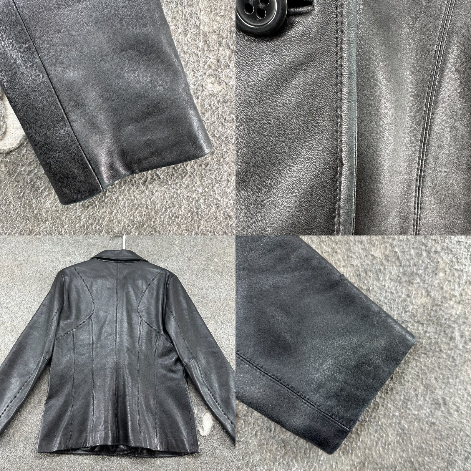 Nine West VINTAGE Nine West Jacket Womens M Black Leather Lined Coat Soft Genuine Real Y2K Size M / US 6-8 / IT 42-44 - 8 Thumbnail