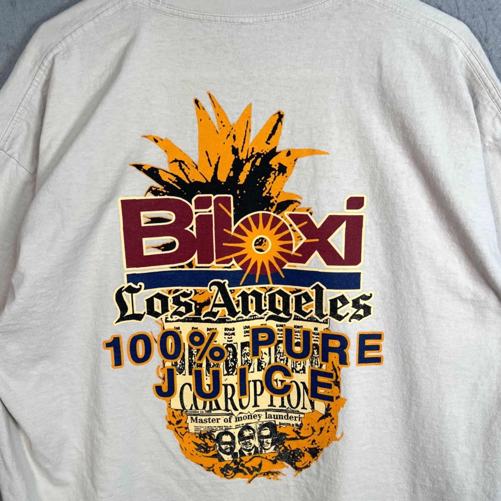 Vintage VINTAGE Biloxi Los Angeles Graphic T-Shirt XL Beige Short Sleeve Mens 100% Pure Cotton Shirt XL Beige Mens Graphic T-Shirt 100% Pure Cotton Size US XL / EU 56 / 4 - 7 Thumbnail