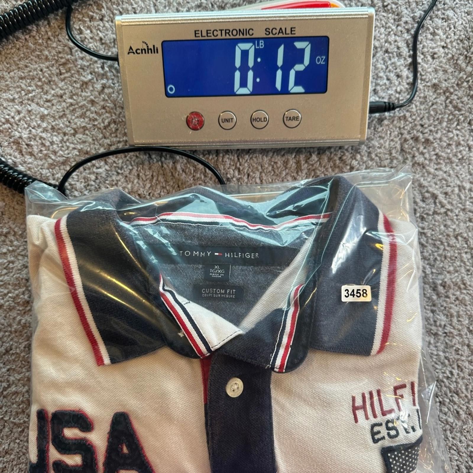 Tommy Hilfiger Tommy Hilfiger Mens USA Flag Custom Fit Polo Shirt XL 85 Size US XL / EU 56 / 4 - 8 Thumbnail