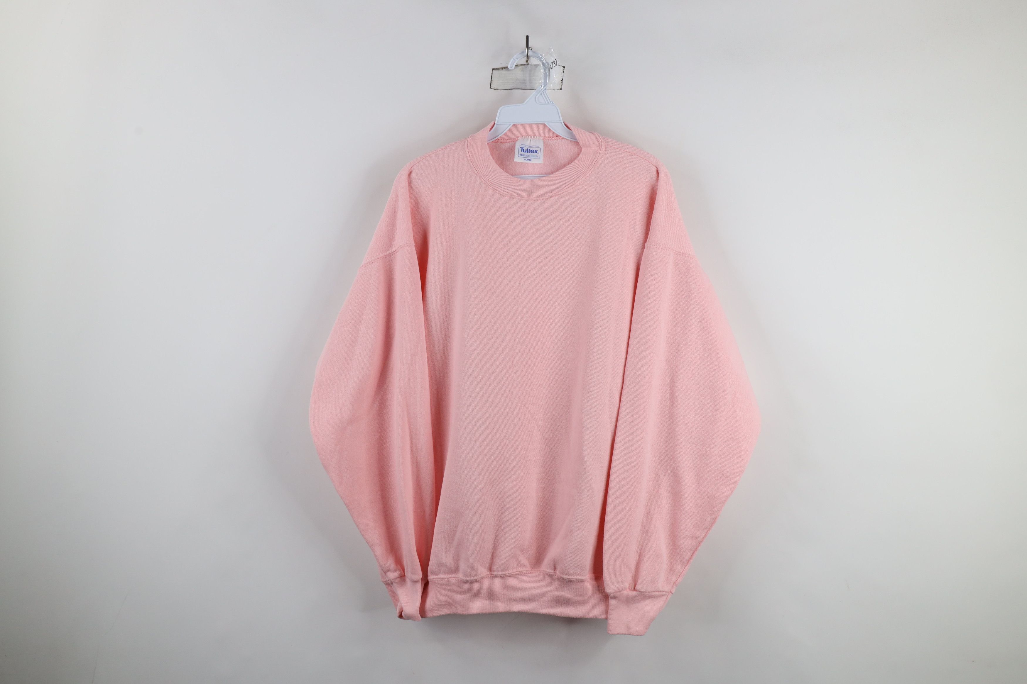 Vintage Vintage 90s Streetwear Blank Crewneck Sweatshirt Pink USA Size XL / US 12-14 / IT 48-50 - 1 Thumbnail