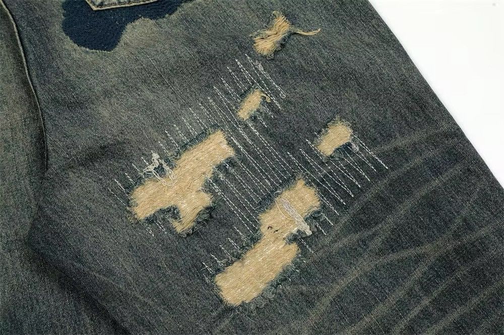 Jean Design Patchwork Baggy Jeans Size US 34 / EU 50 - 8 Thumbnail