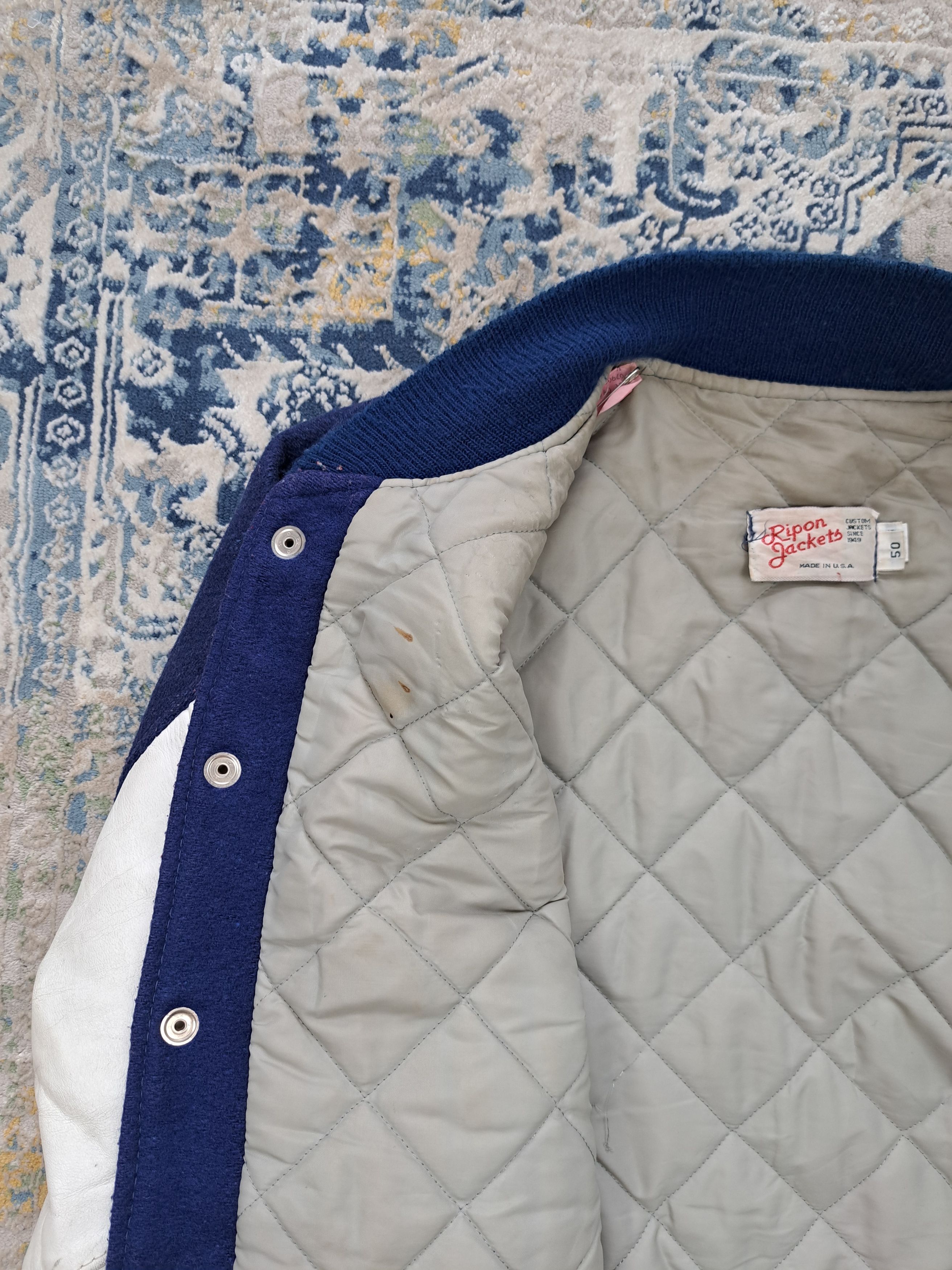 Vintage VTG 1992 Letterman Varsity Jacket Wool Leather 90s US Made Size US L / EU 52-54 / 3 - 7 Thumbnail