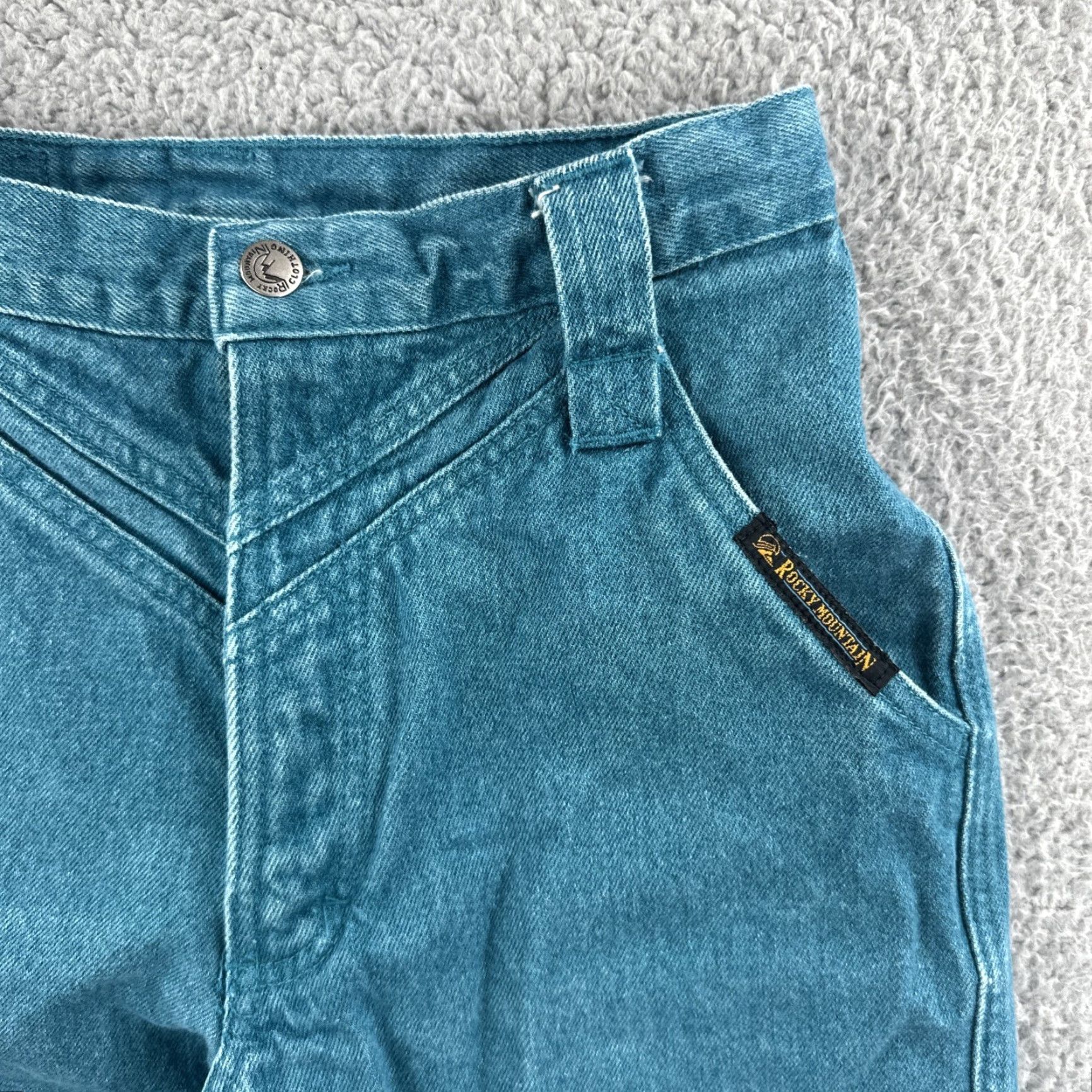 Vintage VINTAGE Rocky Mountain Clothing Women’s Jeans 28/7 Green Denim USA 90s Mom High Rise Womens Size 28" / US 6 / IT 42 - 6 Thumbnail