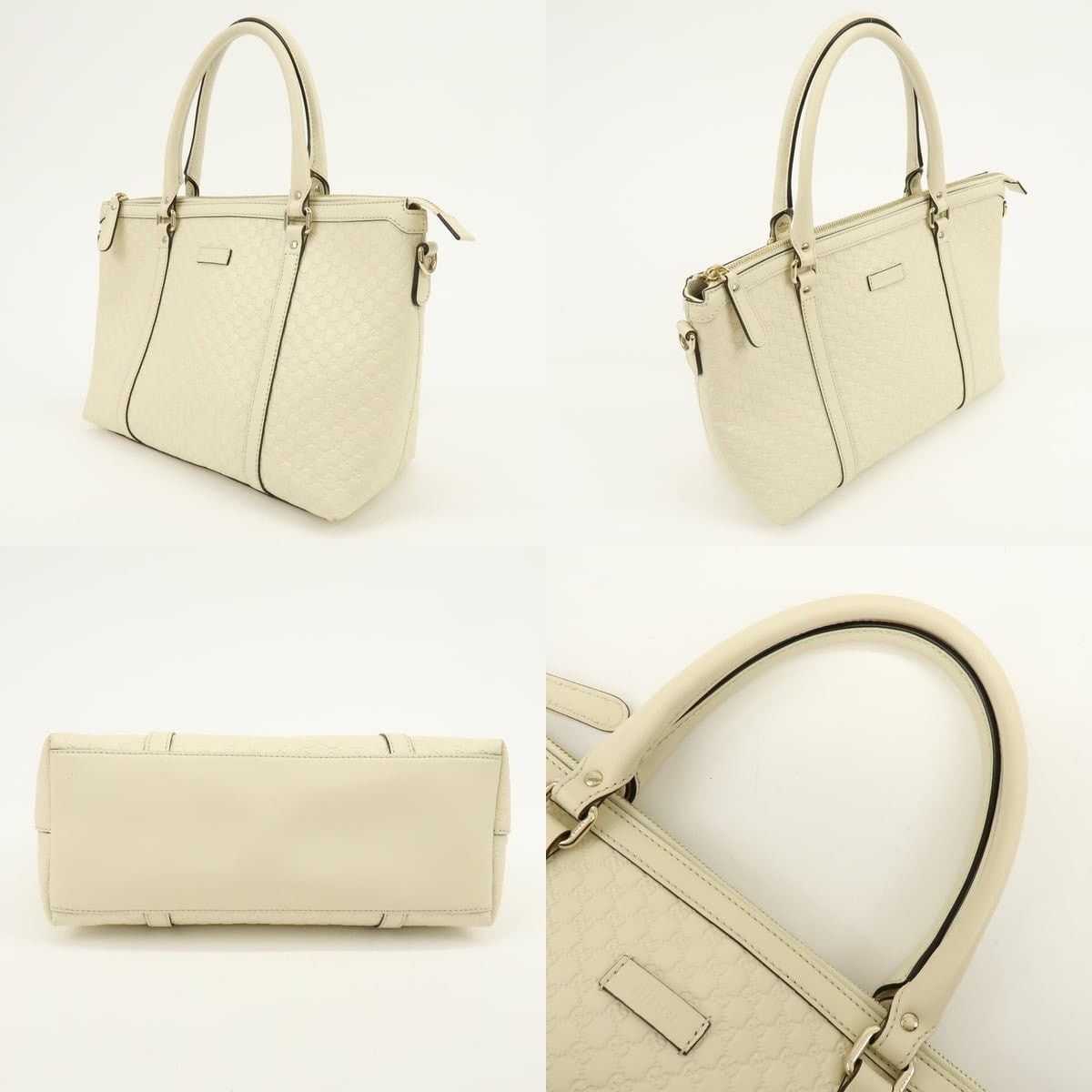 Gucci Gucci Microguccissima Leather Tote Cream Size ONE SIZE - 3 Thumbnail