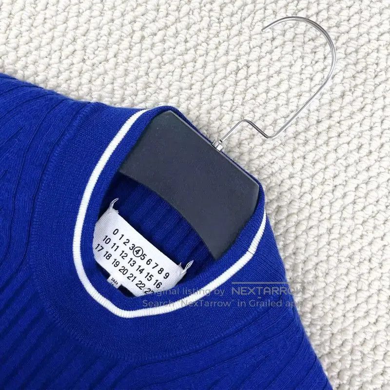 Maison Margiela Maison Margiela Yellow Wool Blend Short-Sleeve Sweater . Size S / US 4 / IT 40 - 3 Thumbnail