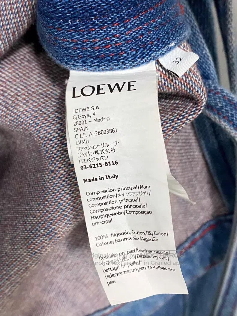 Loewe Loewe Embossed Leather Pocket Logo Denim Jacket Size 4XL / US 24-26 - 5 Thumbnail