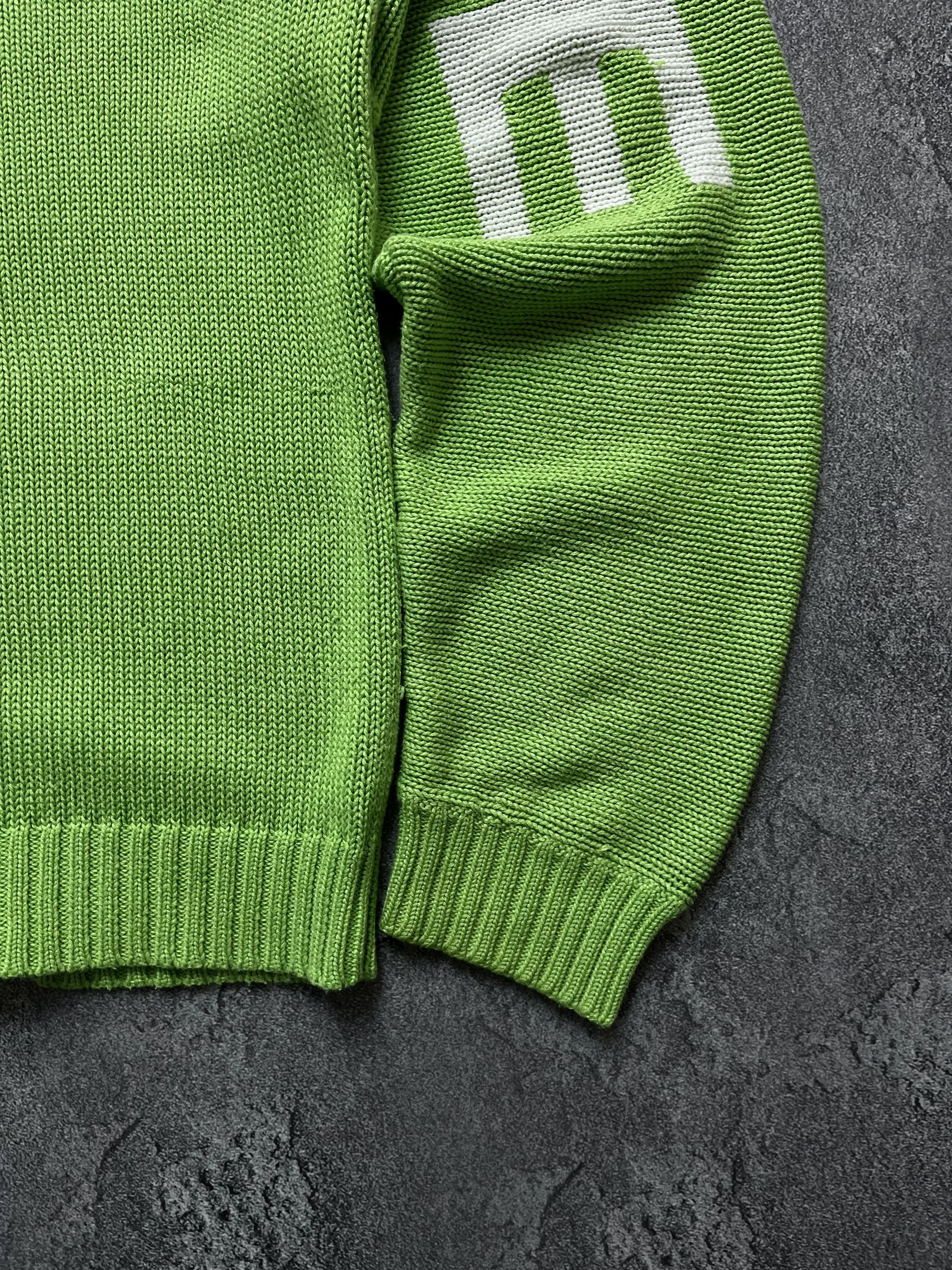 Supreme Supreme Back Logo Neon Green Crewneck Sweater Pullover L Size US L / EU 52-54 / 3 - 5 Thumbnail