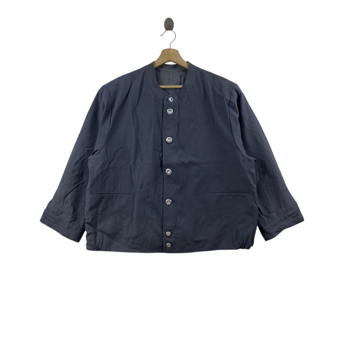 Ermenegildo Zegna × Vintage Vintage ERMENEGILDO ZEGNA ITALY Pockets Grey Short Wool Coat Size XL / US 12-14 / IT 48-50 - 1 Thumbnail