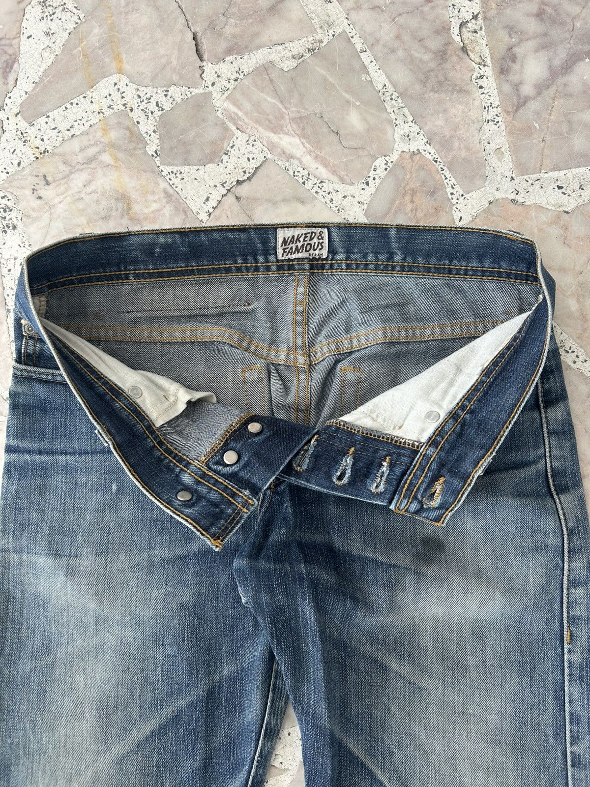 Naked & Famous Vintage Selvedge Ripped Denim Japan Size US 29 - 8 Thumbnail