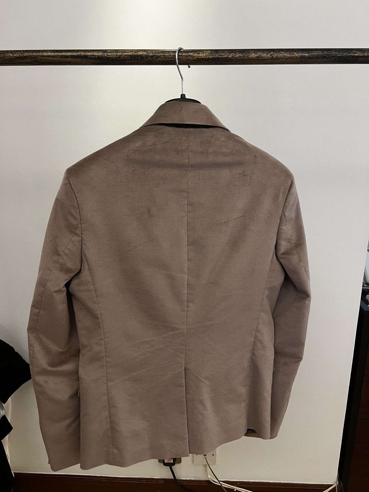 Amiri Amiri Beige Velvet Blazer Size 48R - 3 Thumbnail