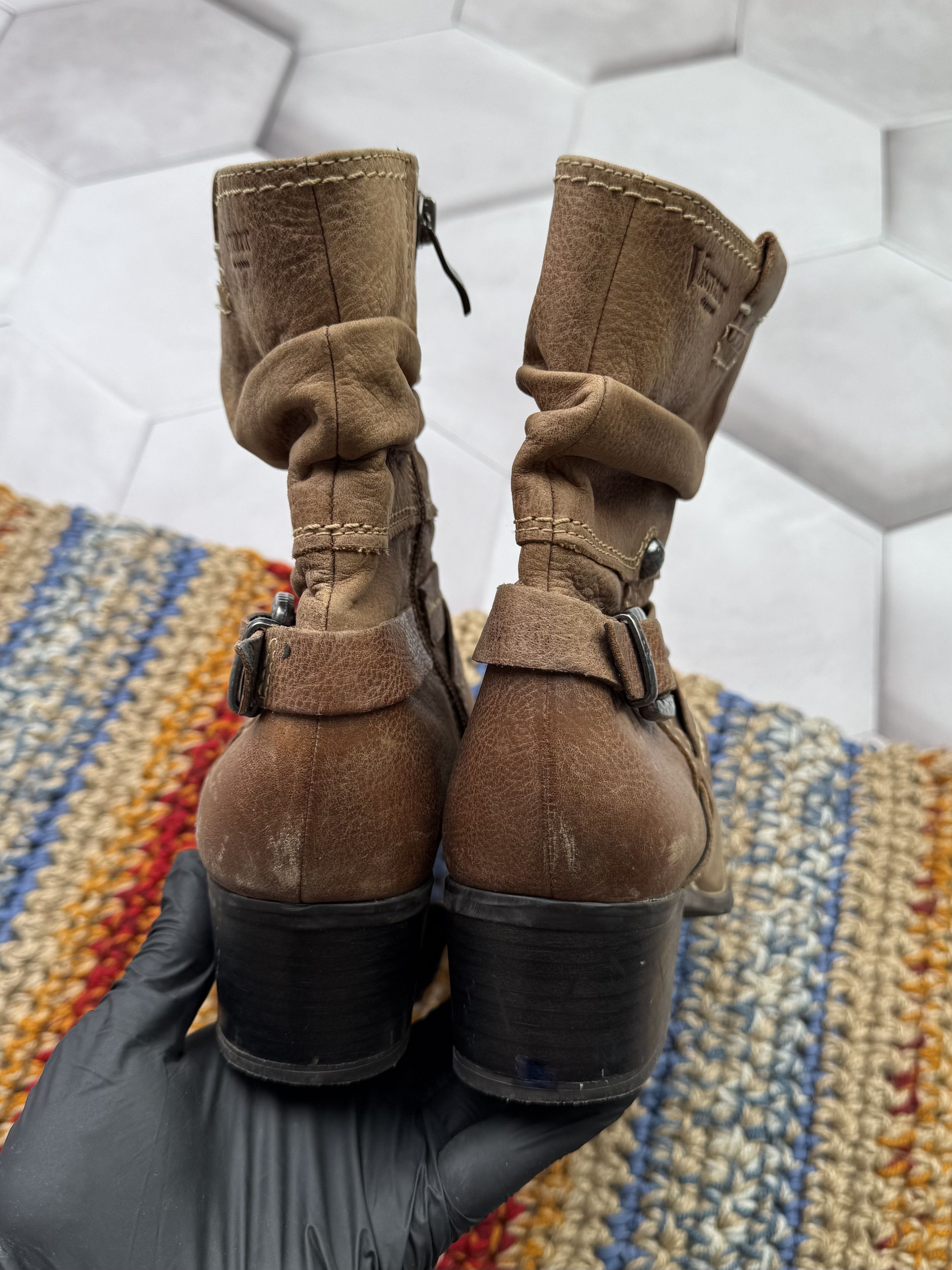 If Six Was Nine Vintage Leather Boots With Straps(E4) Size US 7.5 / EU 40-41 - 12 Thumbnail