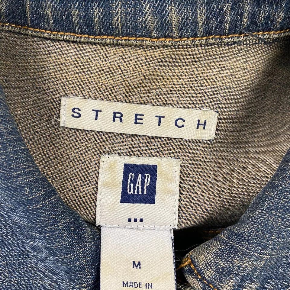 Gap × Vintage Vintage Gap Denim Jacket Womens Medium Acid Wash Y2K Trucker Size M / US 6-8 / IT 42-44 - 3 Thumbnail
