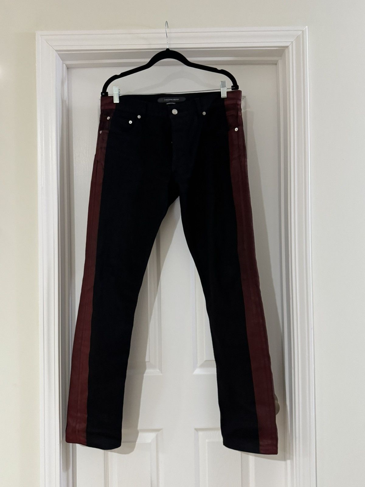 Alexander McQueen Alexander McQueen Red Stripe Denim Size US 32 / EU 48 - 1 Thumbnail