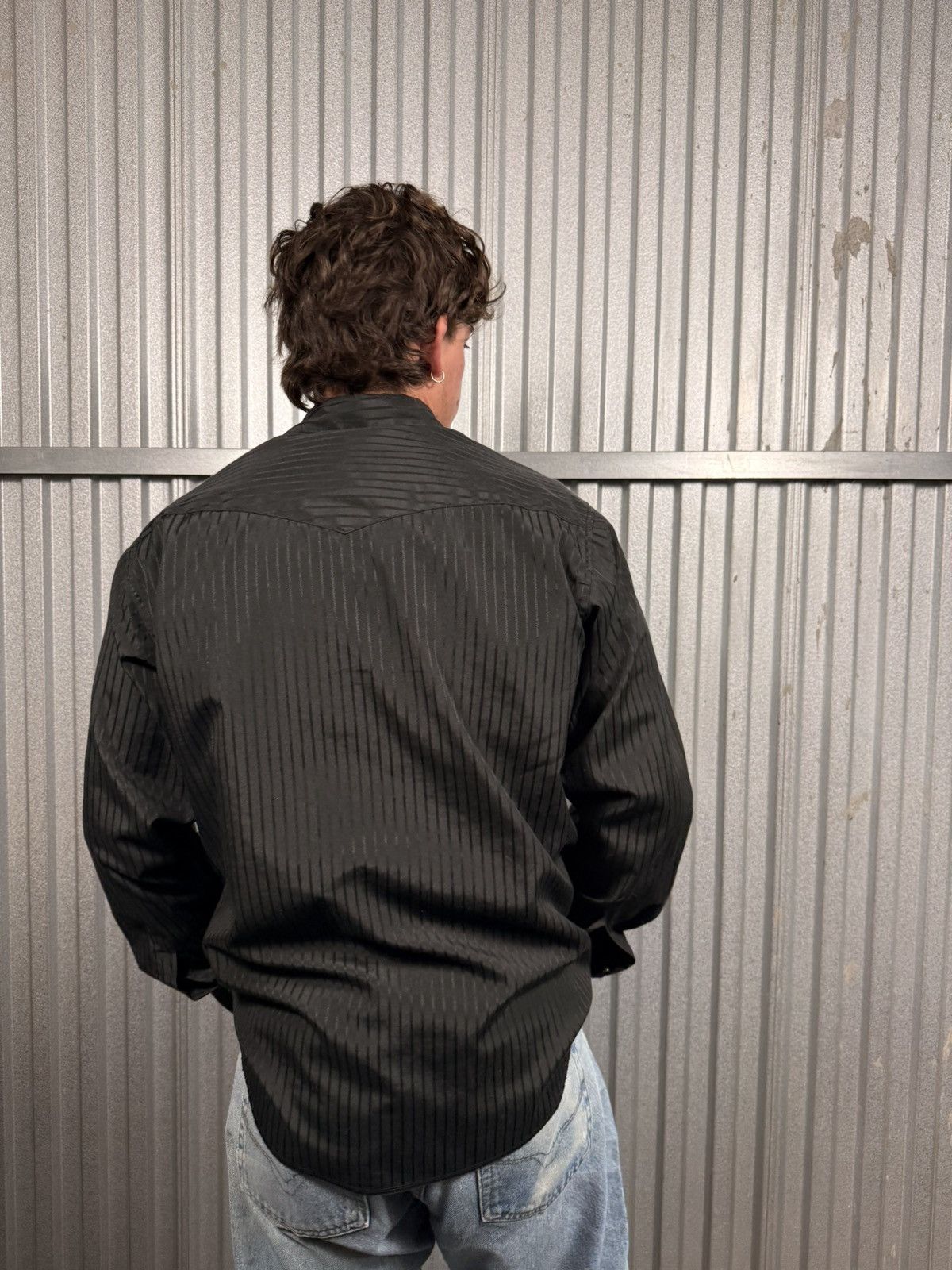Wrangler Vintage Wrangler Pearlsnap Western Button Up Pinstripe Shirt Size US L / EU 52-54 / 3 - 3 Thumbnail