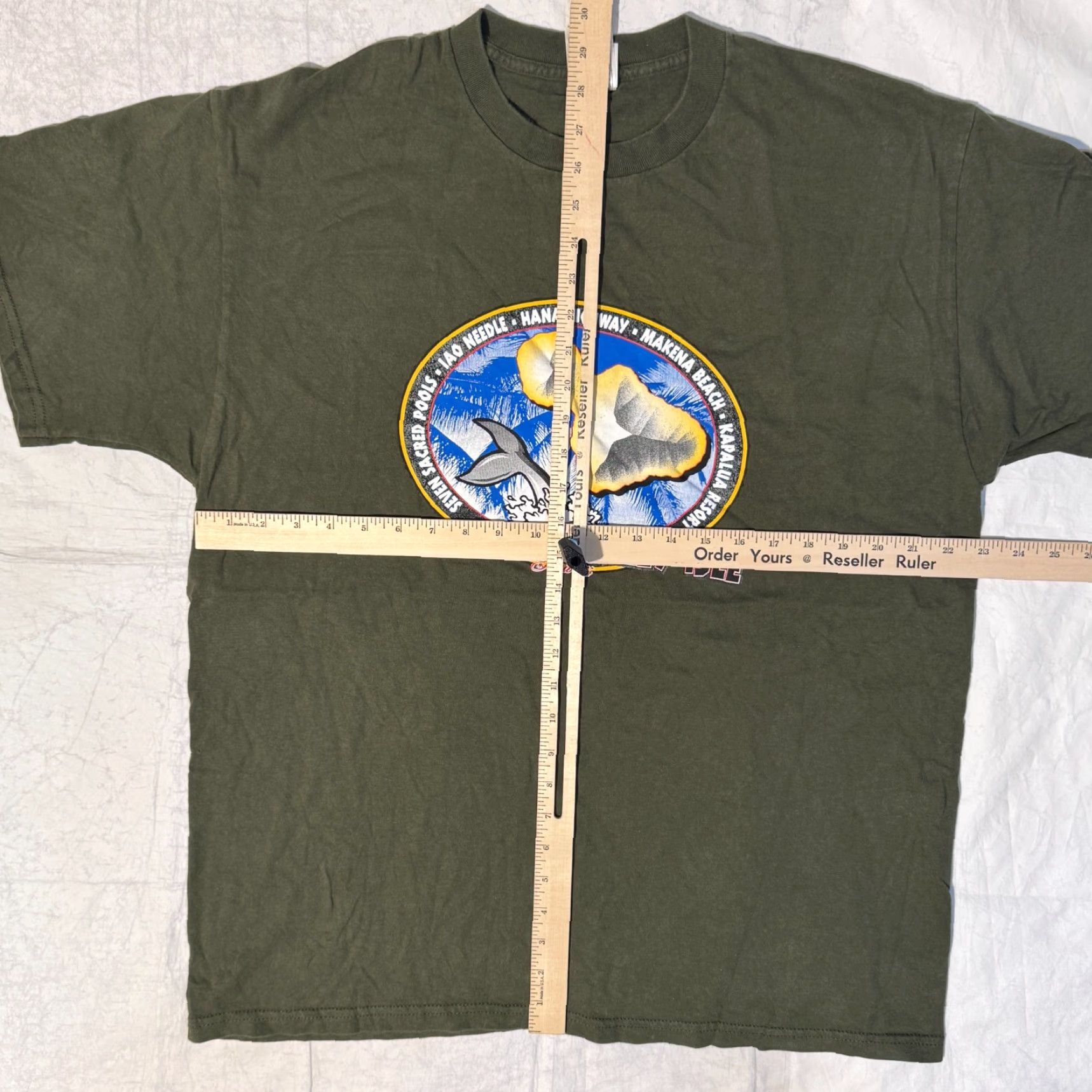 Hanes VINTAGE Maui Hawaii The Valley Isle Resort Hanes T-Shirt Short Sleeve Crew Neck XL Men Green Logo Beach 2000s Size US XL / EU 56 / 4 - 4 Thumbnail