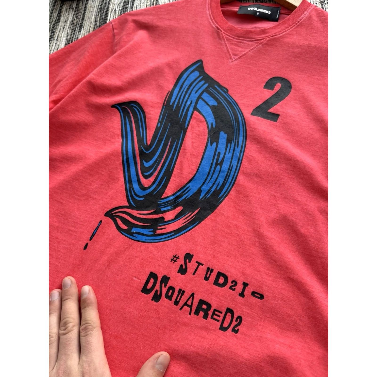 Dsquared2 VINTAGE Dsquared2 T-Shirt Mens Short Sleeve Red S Logo 90s Y2K Fashion Sports Casual Cotton Size US S / EU 44-46 / 1 - 4 Thumbnail