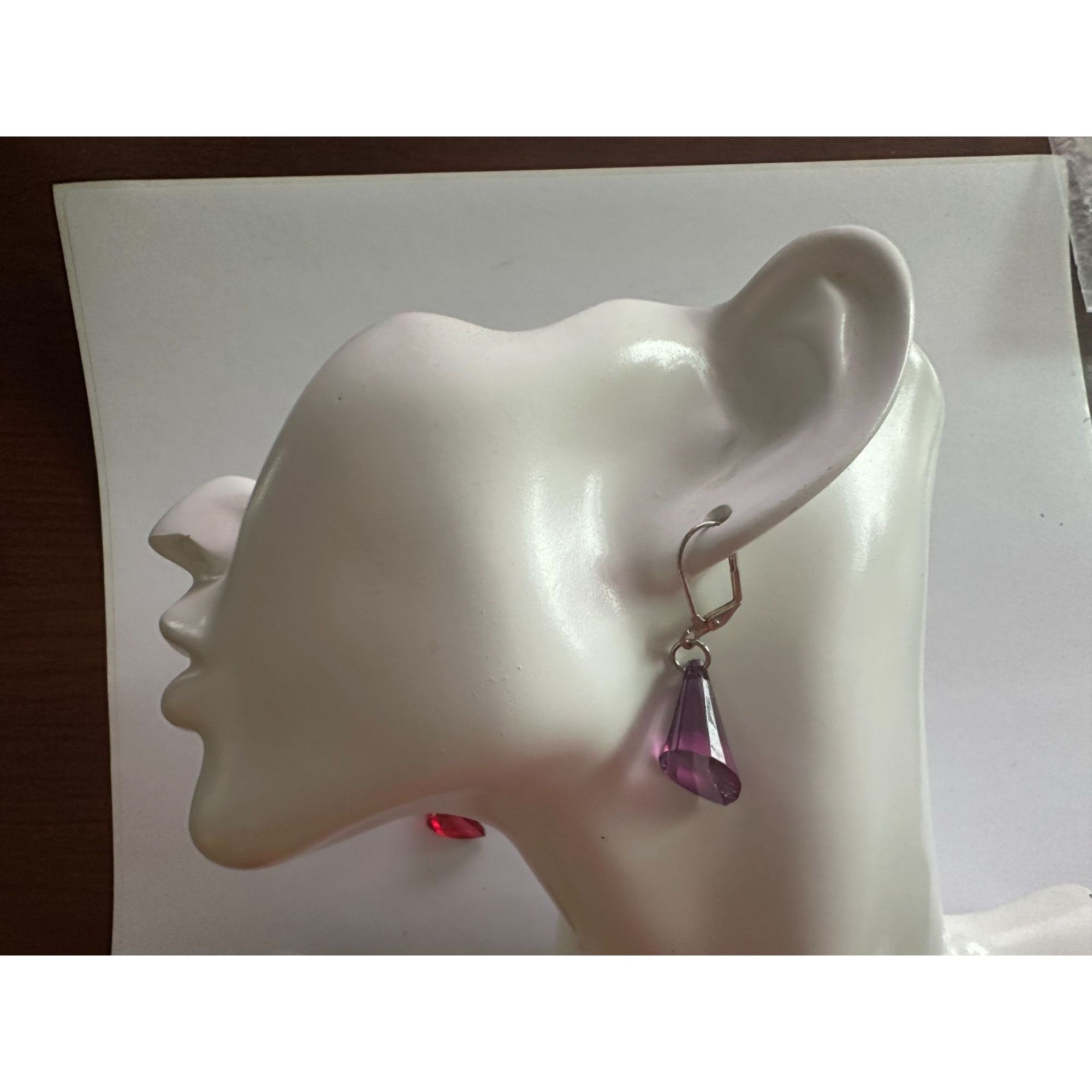 Other 5 Pairs of Women's Dangle Earrings (Gray, Red, Orange, Purpl Size ONE SIZE - 13 Thumbnail