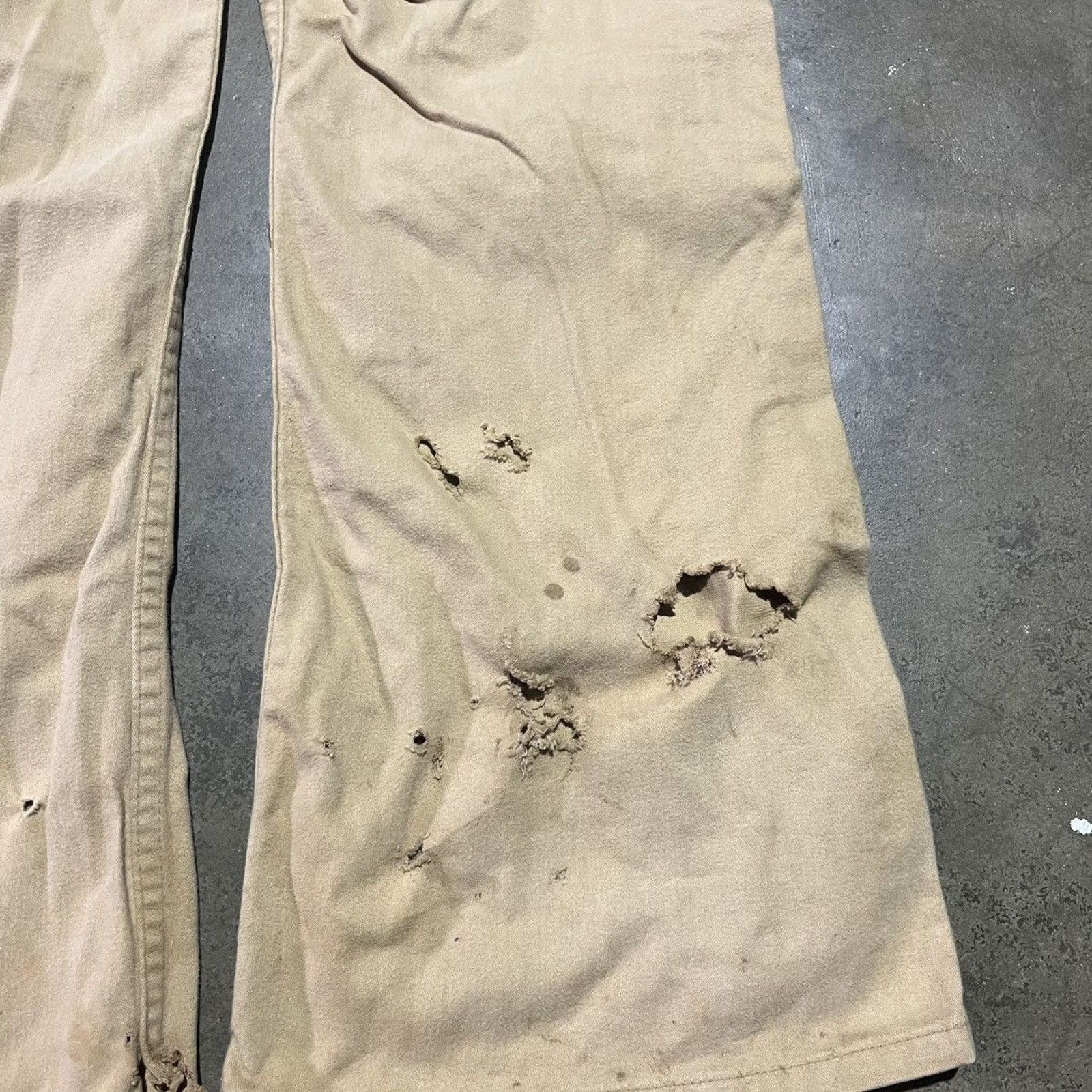 Vintage Vintage 70s Maverick Tan Buttonfly Bell Bottom Pants 31x29 Size 31" - 6 Thumbnail