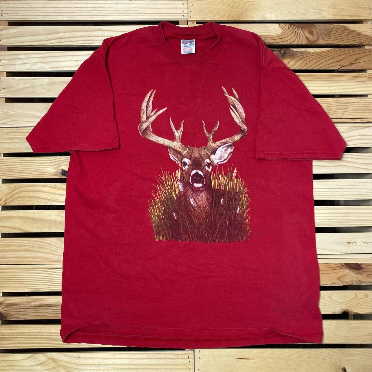 Jerzees Vintage Deer Red Nature Tee Size XL Size US XL / EU 56 / 4 - 1 Thumbnail