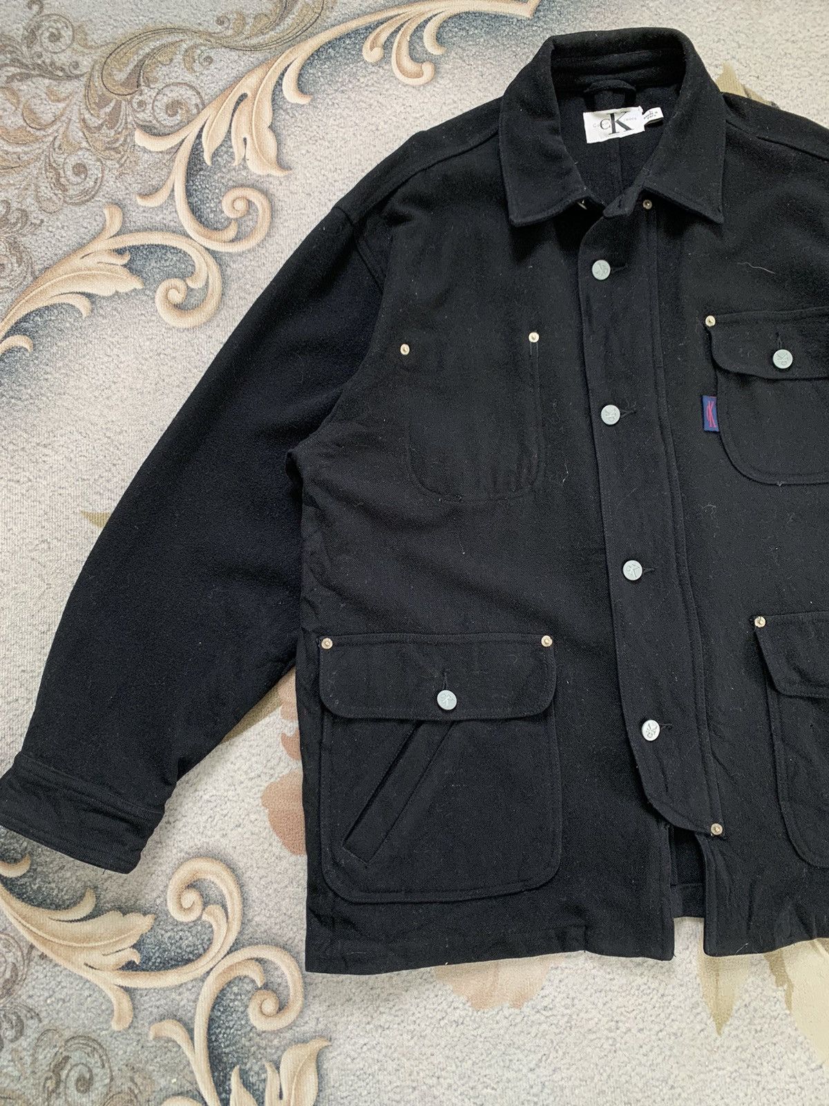 Calvin Klein CK Calvin Klein Jeans Wool & Viscose Jacket Size US L / EU 52-54 / 3 - 3 Thumbnail