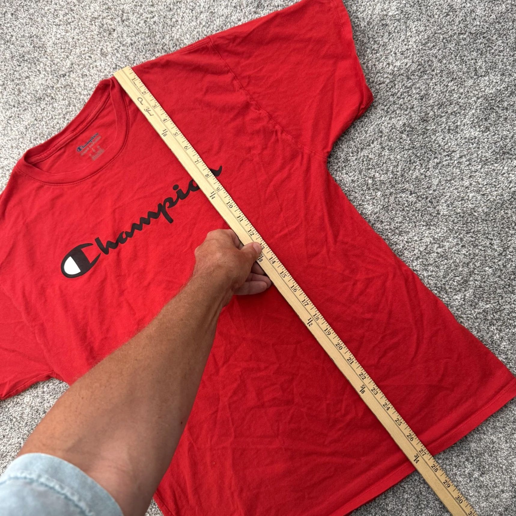 Champion Champion Shirt Mens Large Red Graphic Tee Logo Spell Out Athletic Casual Comfort Size US L / EU 52-54 / 3 - 2 Thumbnail