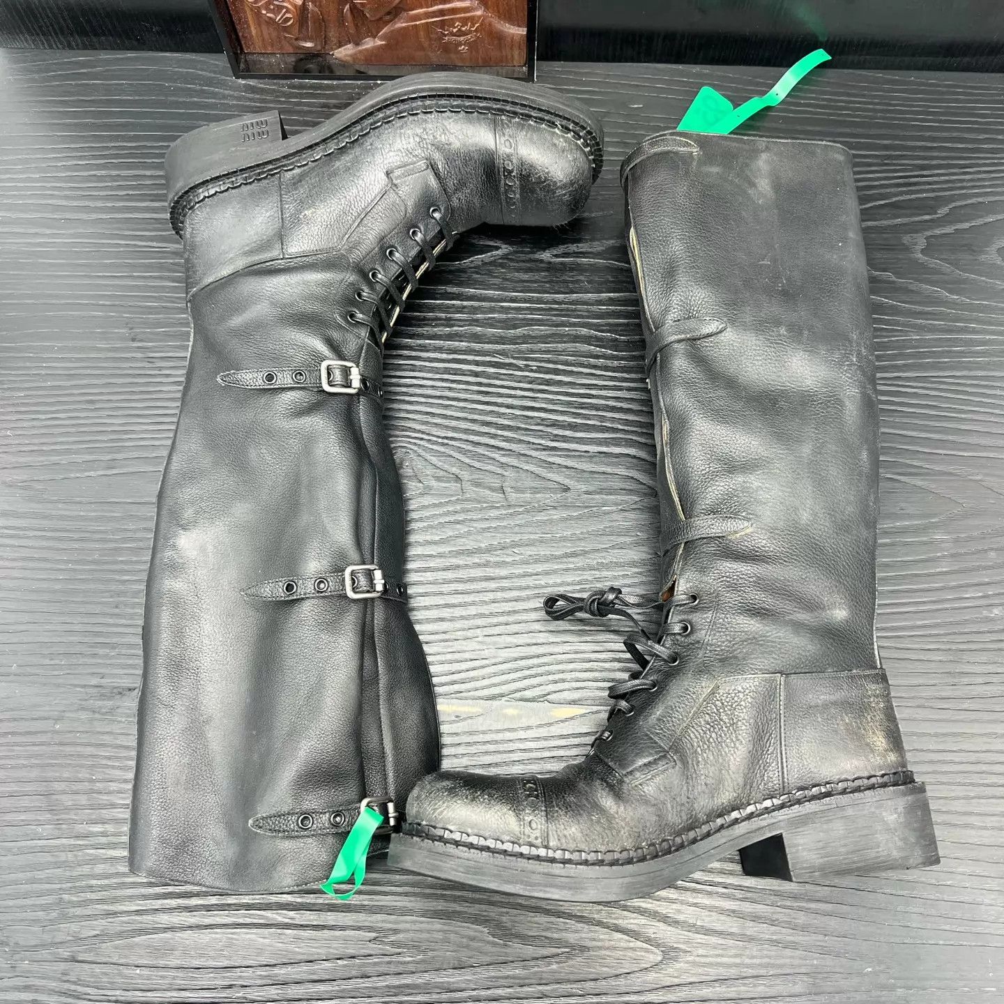 Miu Miu MIU MIU CNY Knee-High Calfskin Boots 37 Size US 6.5 / IT 36.5 - 3 Thumbnail