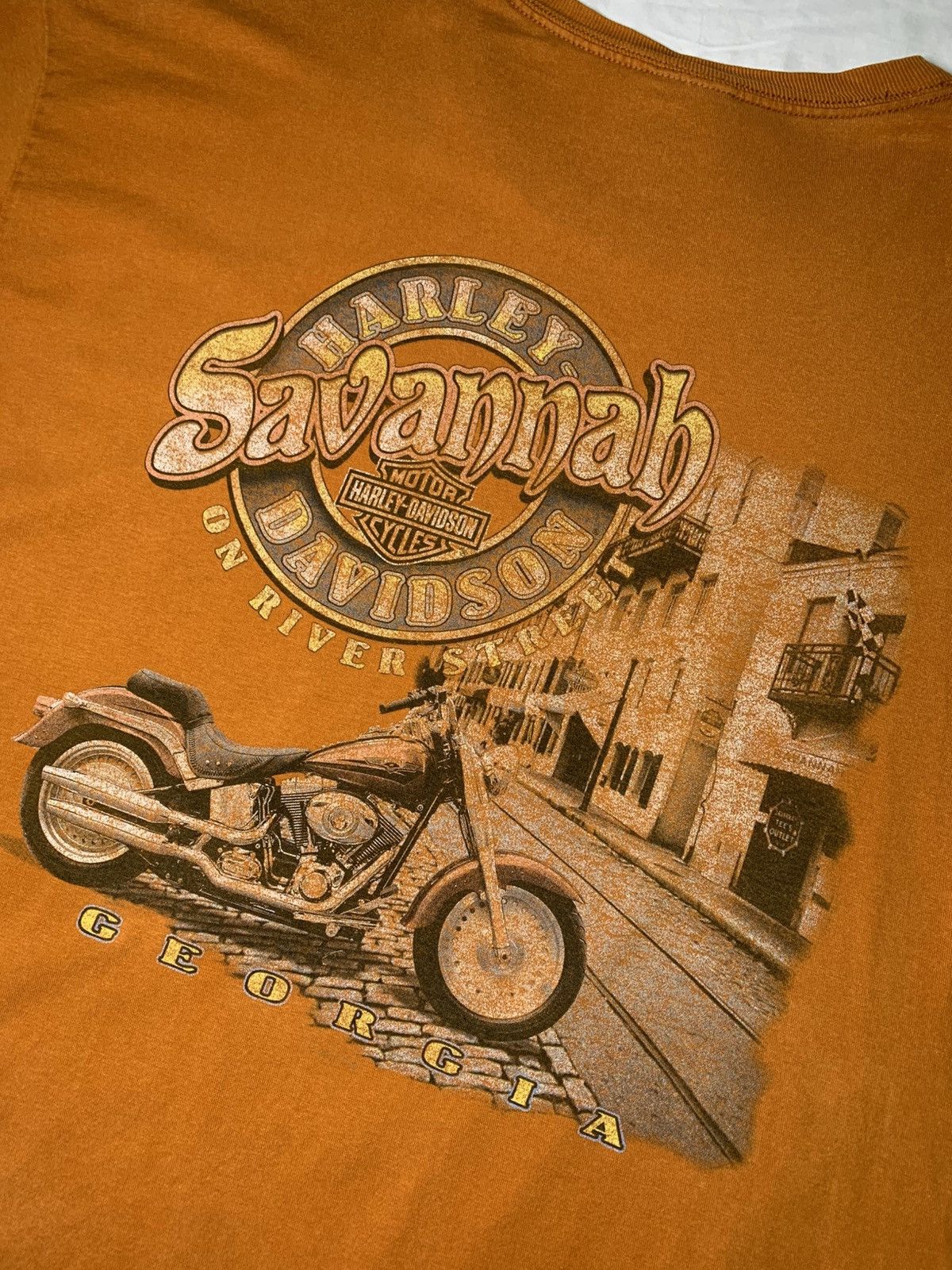 Harley Davidson Harley Davidson vintage orange tshirt Size US XL / EU 56 / 4 - 3 Thumbnail