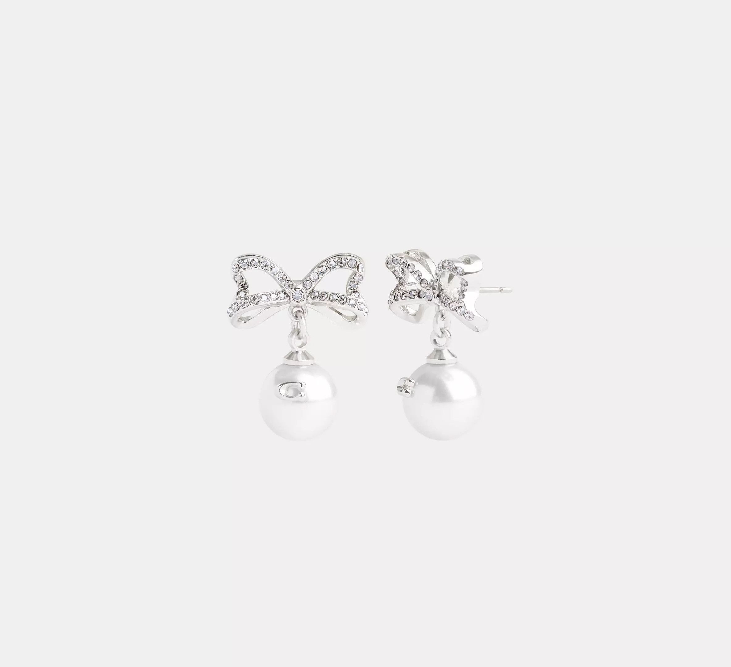Coach new with gift box Bow Pearl Drop Earrings CY106 Size ONE SIZE - 2 Thumbnail