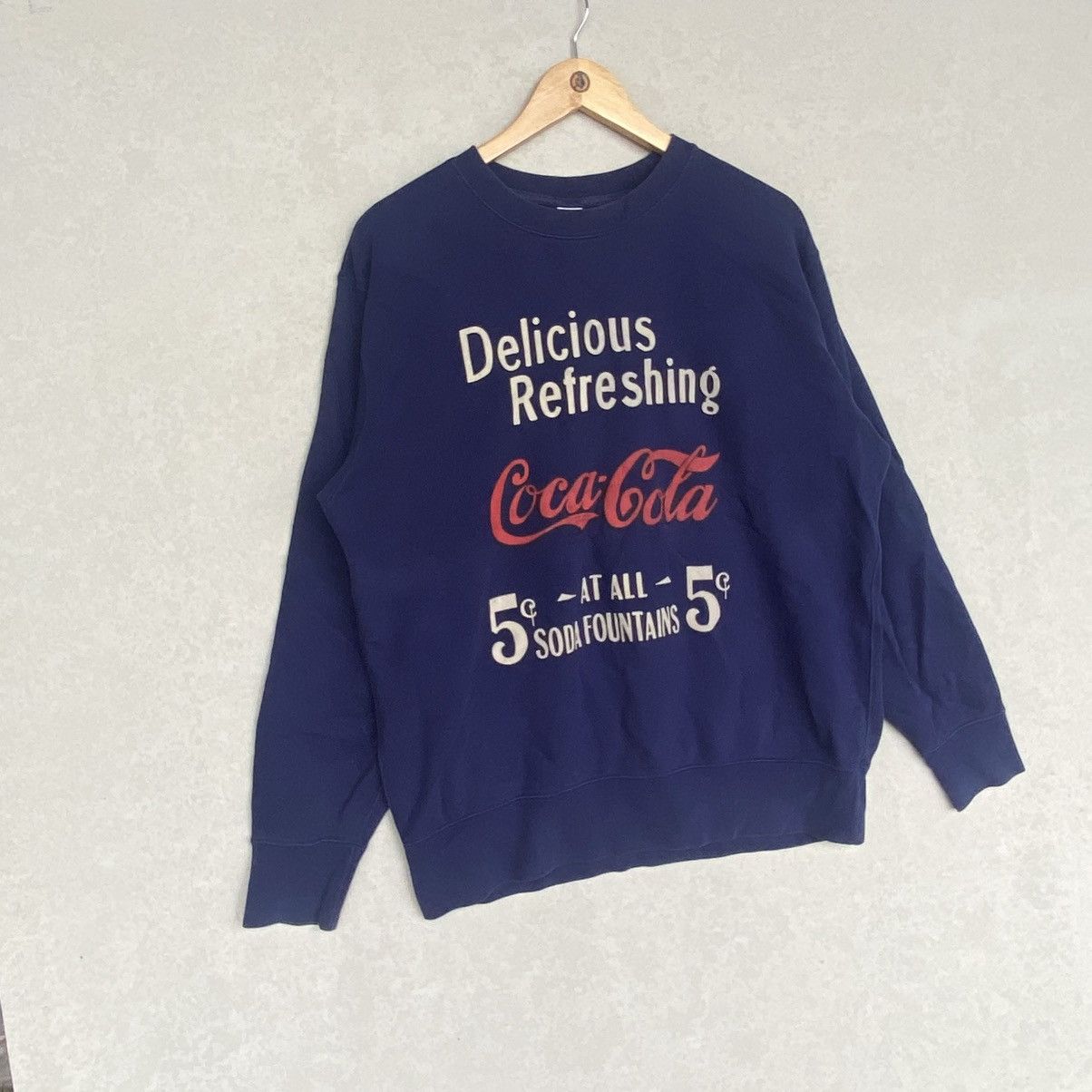 Other Vintage Cola Cola Printed Crewneck Sweatshirt NavyBlue SizeL Size US L / EU 52-54 / 3 - 3 Thumbnail